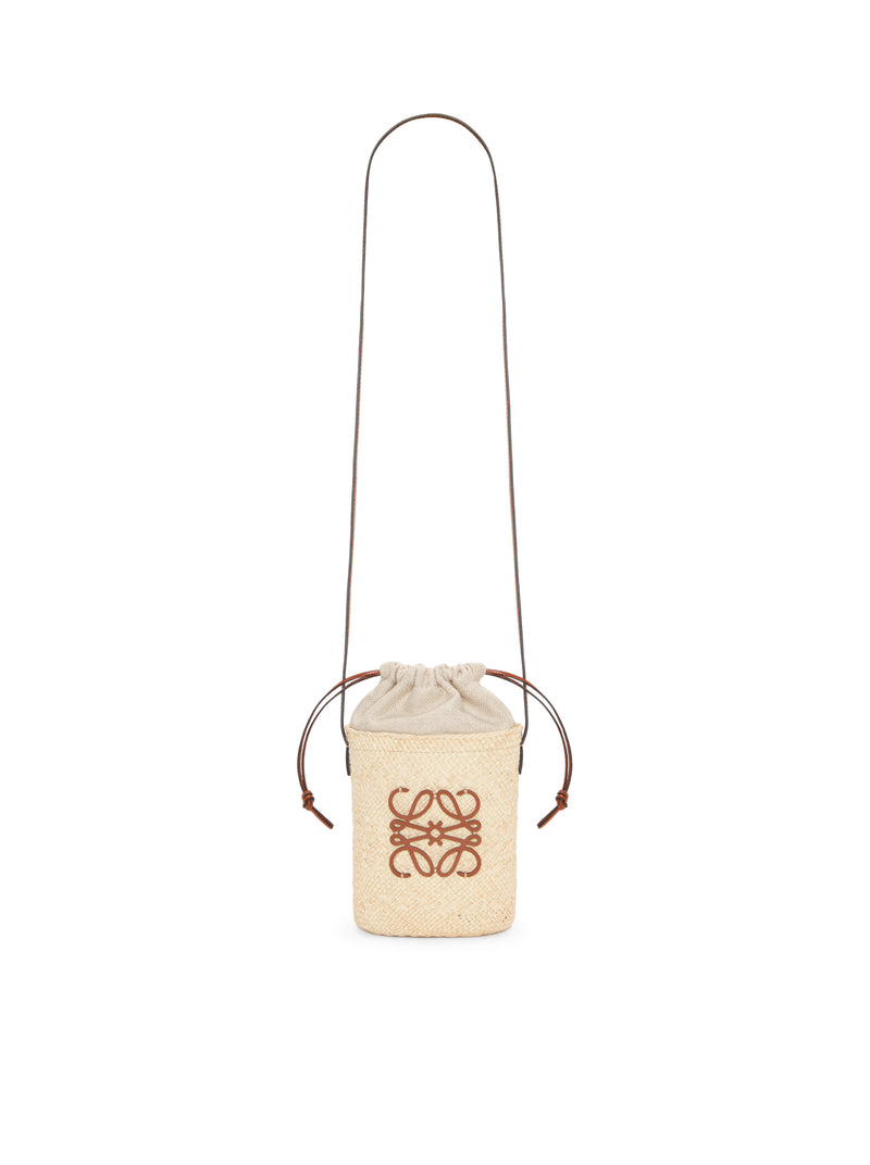 Loewe Women Square Bag In Iraca Palm And Calfskin LOEWE