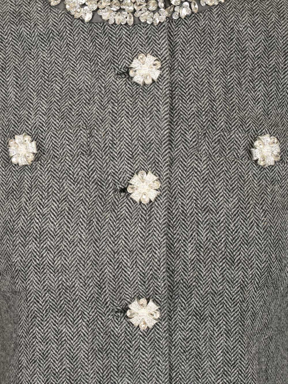 Self-Portrait Women Herringbone Jacket With Crystal Trim SELF-PORTRAIT