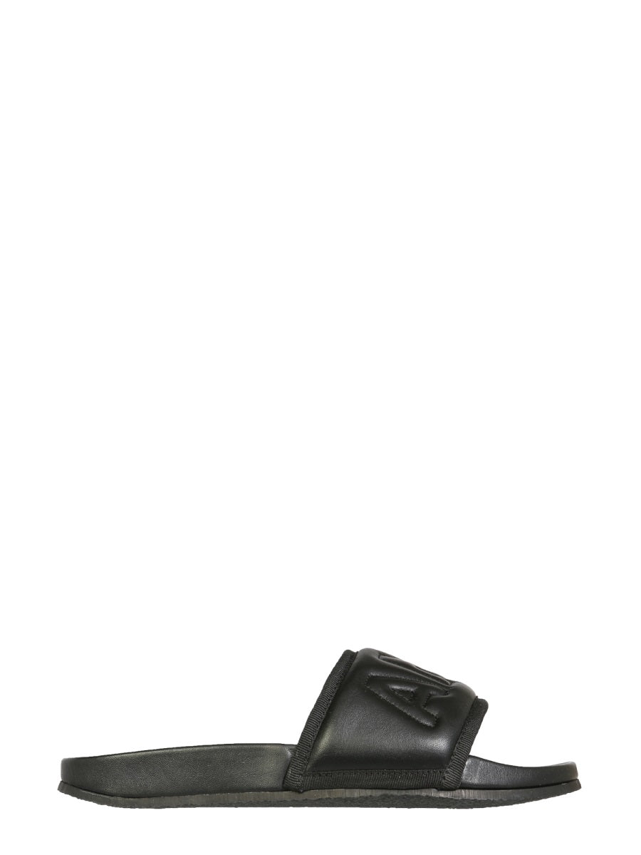 Ambush Women Leather Slide Sandals AMBUSH