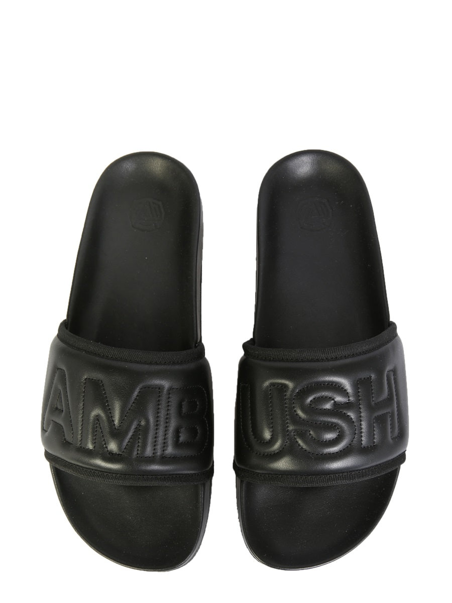 Ambush Men Leather Slide Sandals AMBUSH