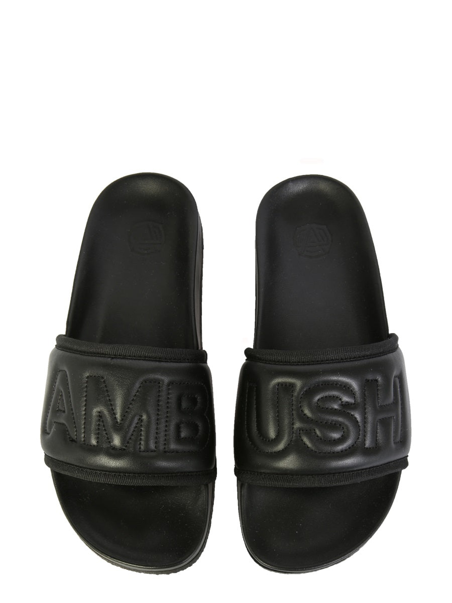 Ambush Women Leather Slide Sandals AMBUSH
