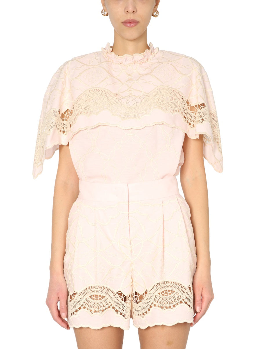 Alberta Ferretti Women Embroidered Cape Top ALBERTA FERRETTI