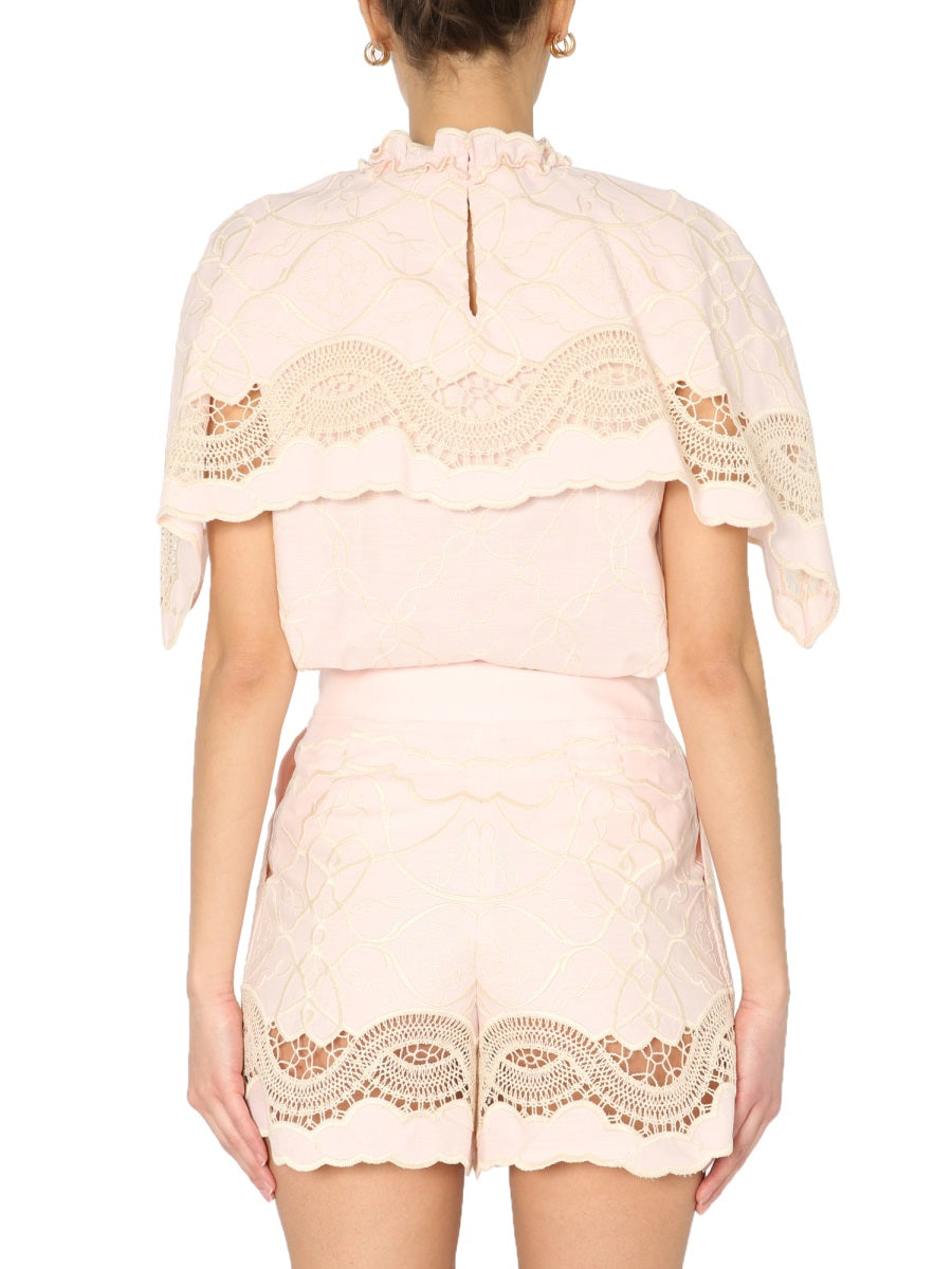 Alberta Ferretti Women Embroidered Cape Top ALBERTA FERRETTI