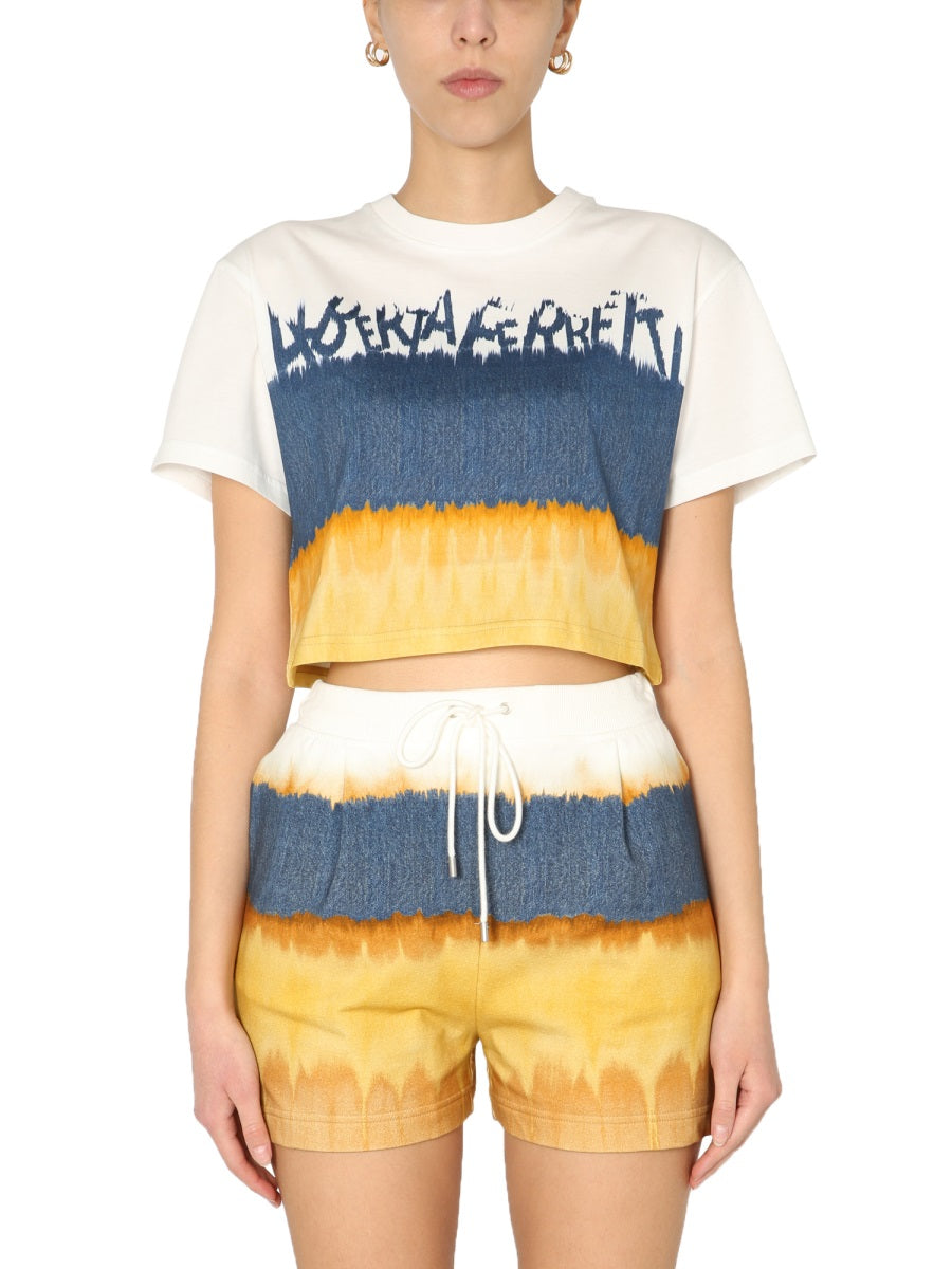Alberta Ferretti Women Cropped Printed T-Shirt ALBERTA FERRETTI