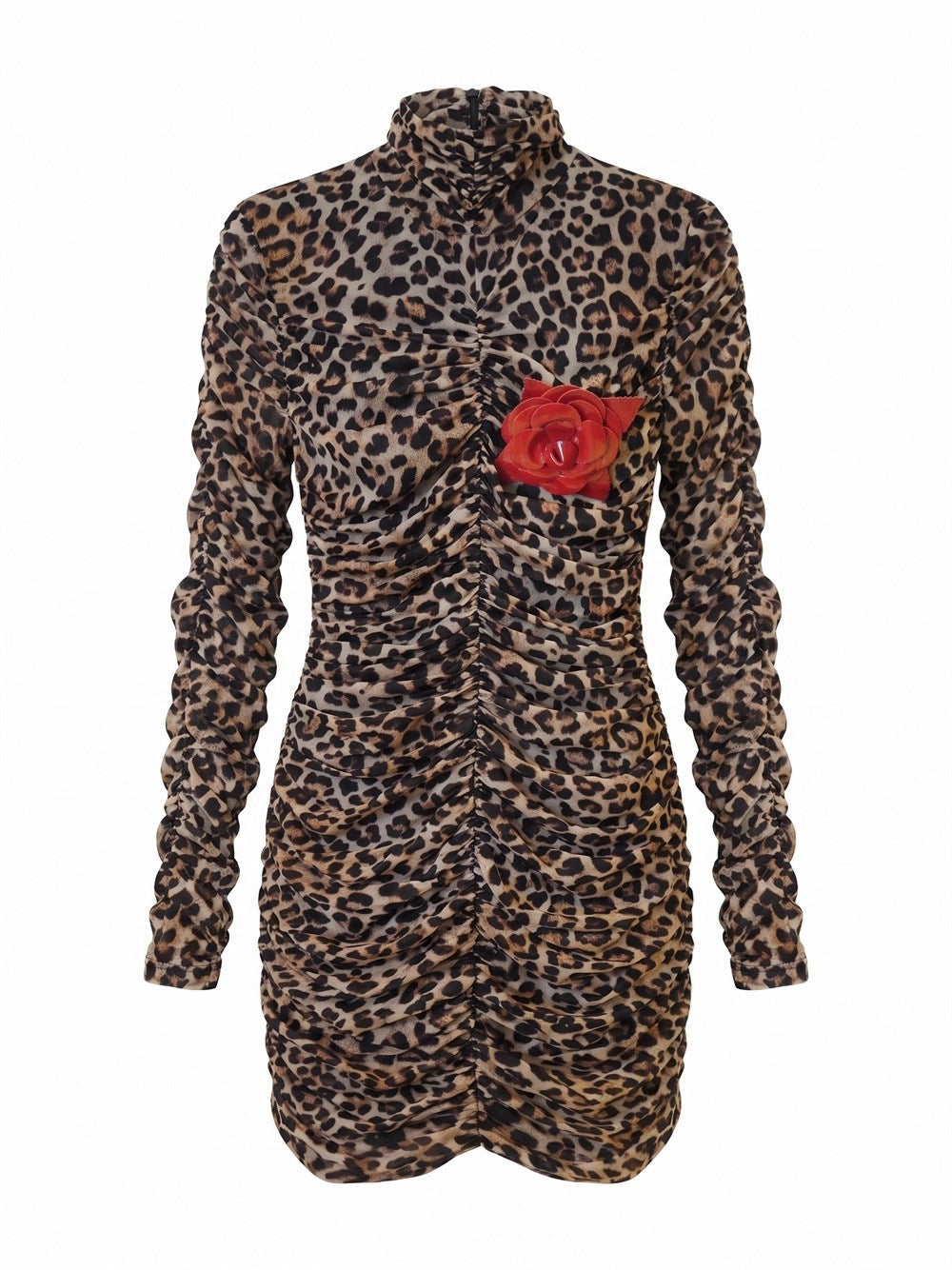 Blumarine Women Short Printed Jersey Dress With Brooch BLUMARINE