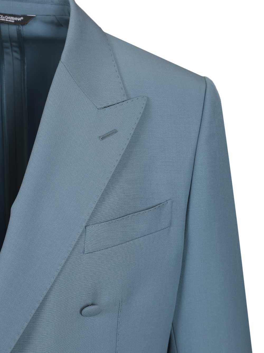Dolce & Gabbana Men Double-Breasted Wool Poplin Jacket DOLCE & GABBANA