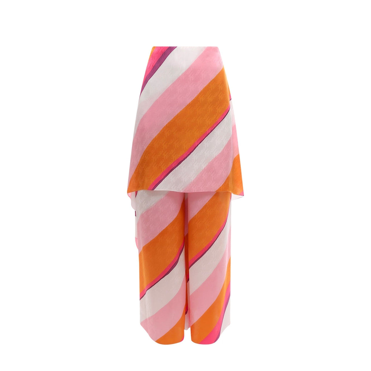 Fendi Ff Color-Block Draped Trousers Women FENDI