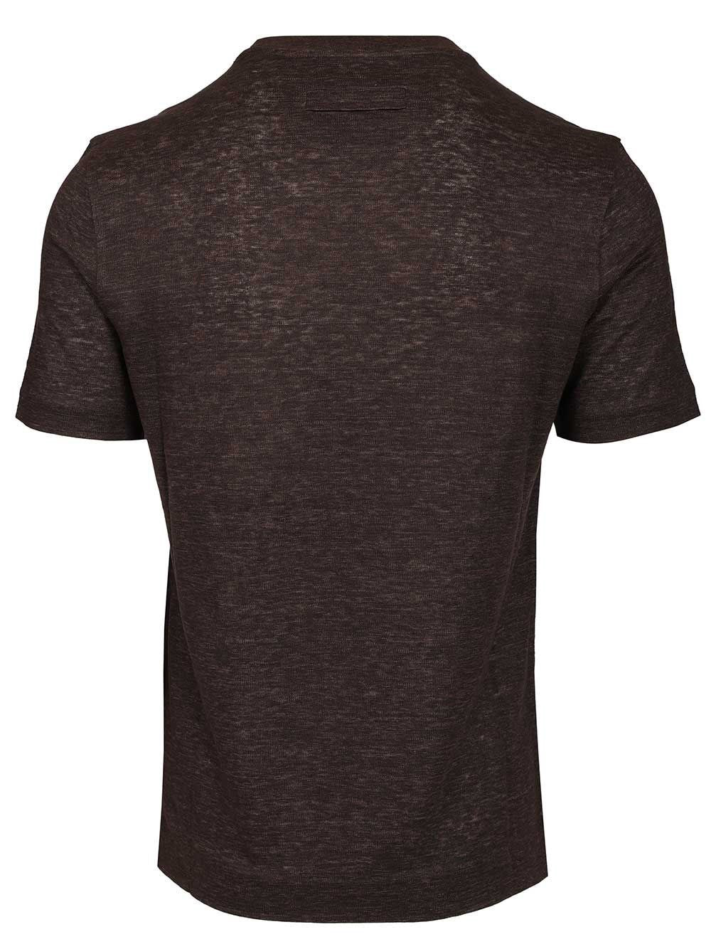 Zegna Men Linen T-Shirt. ZEGNA