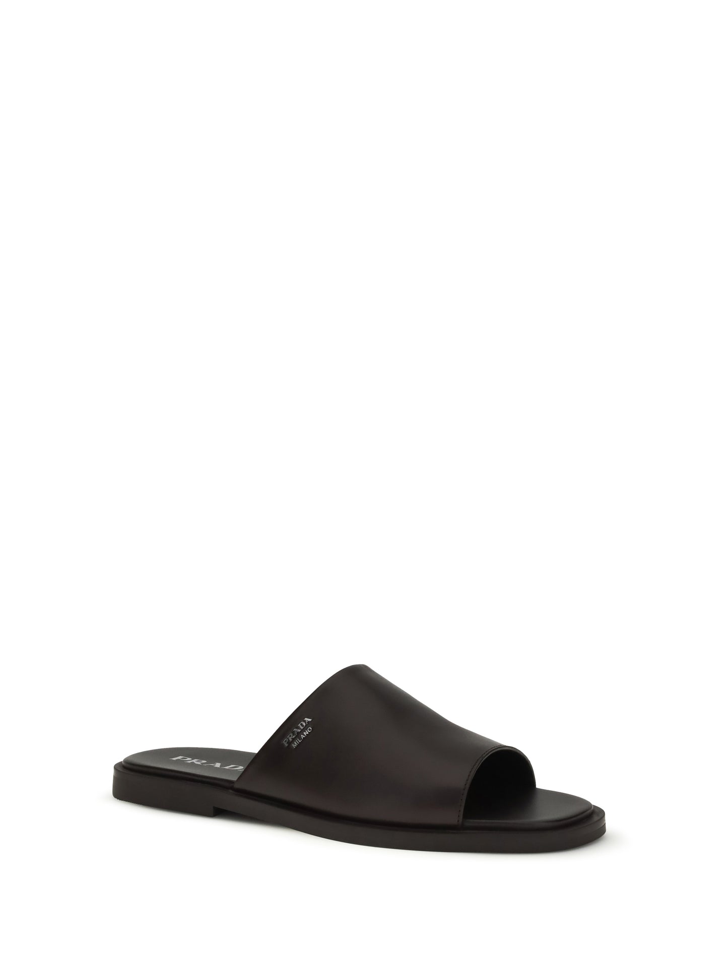Prada Men Leather Slide Sandals PRADA