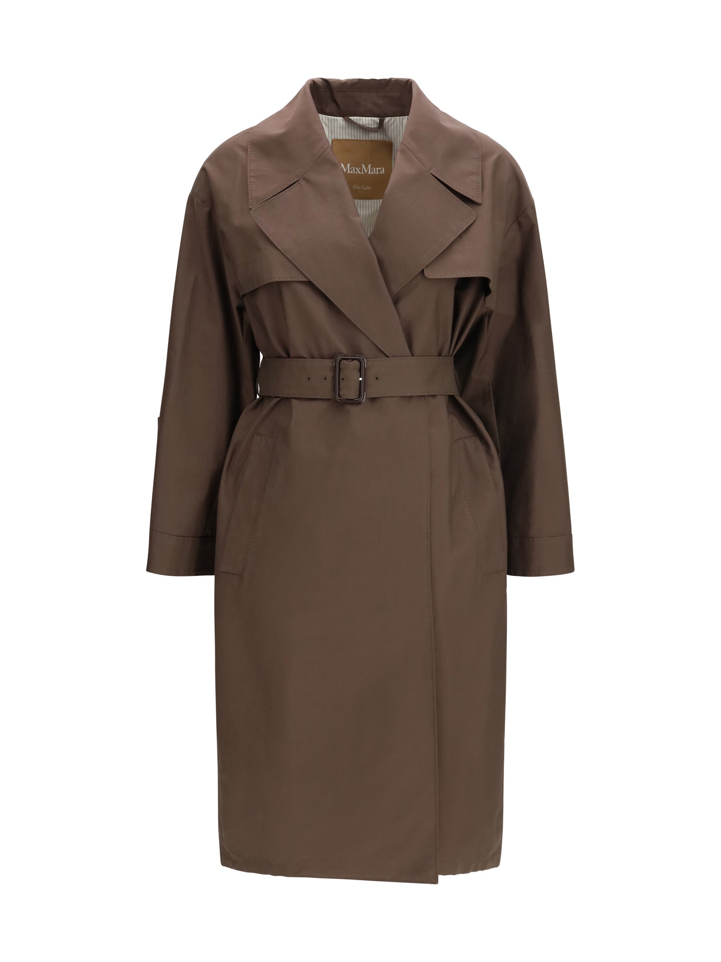 Max Mara The Cube Women Double-Breasted Cotton-Blend Trench Coat MAX MARA THE CUBE
