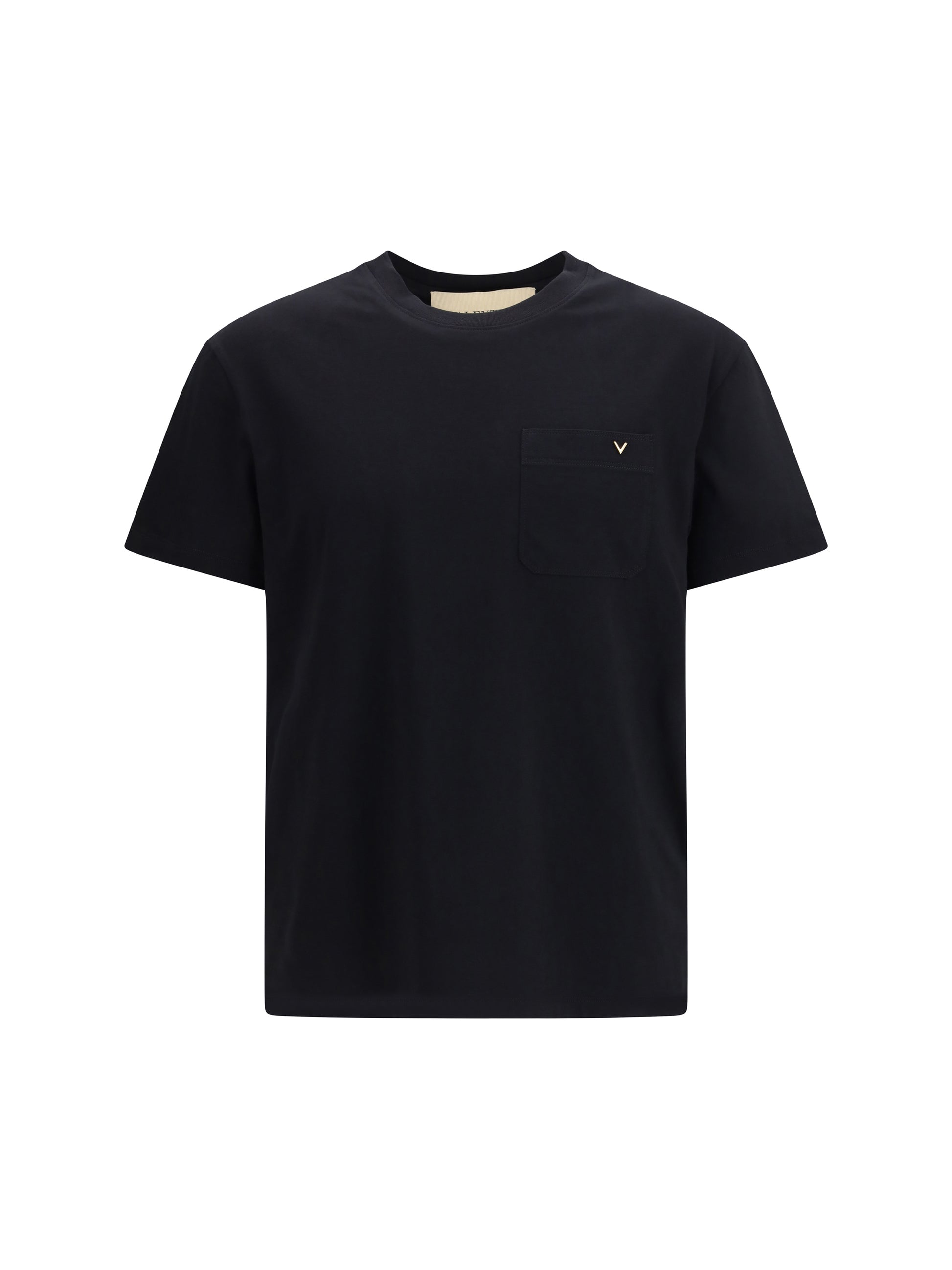 Valentino Men Cotton T-Shirt With Vgold VALENTINO
