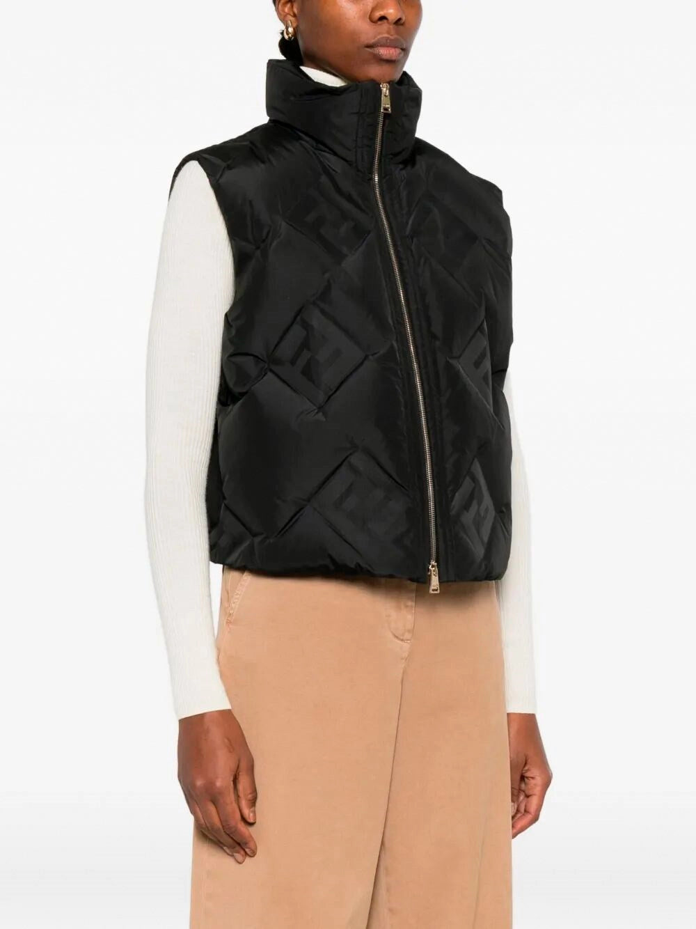 Fendi Women Puffy Jacquard Gilet FENDI