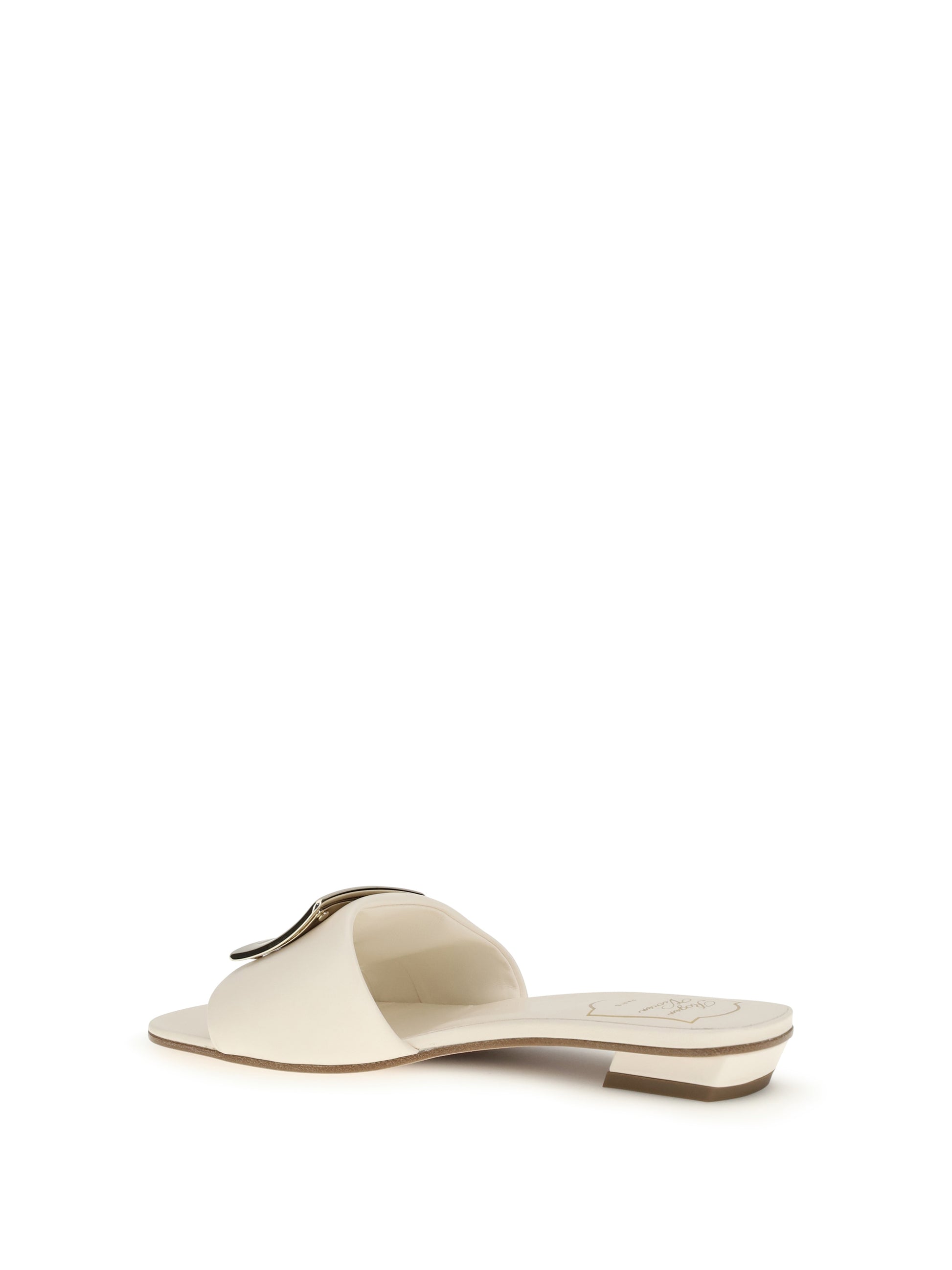 Roger Vivier Women Leather Slide Sandals ROGER VIVIER