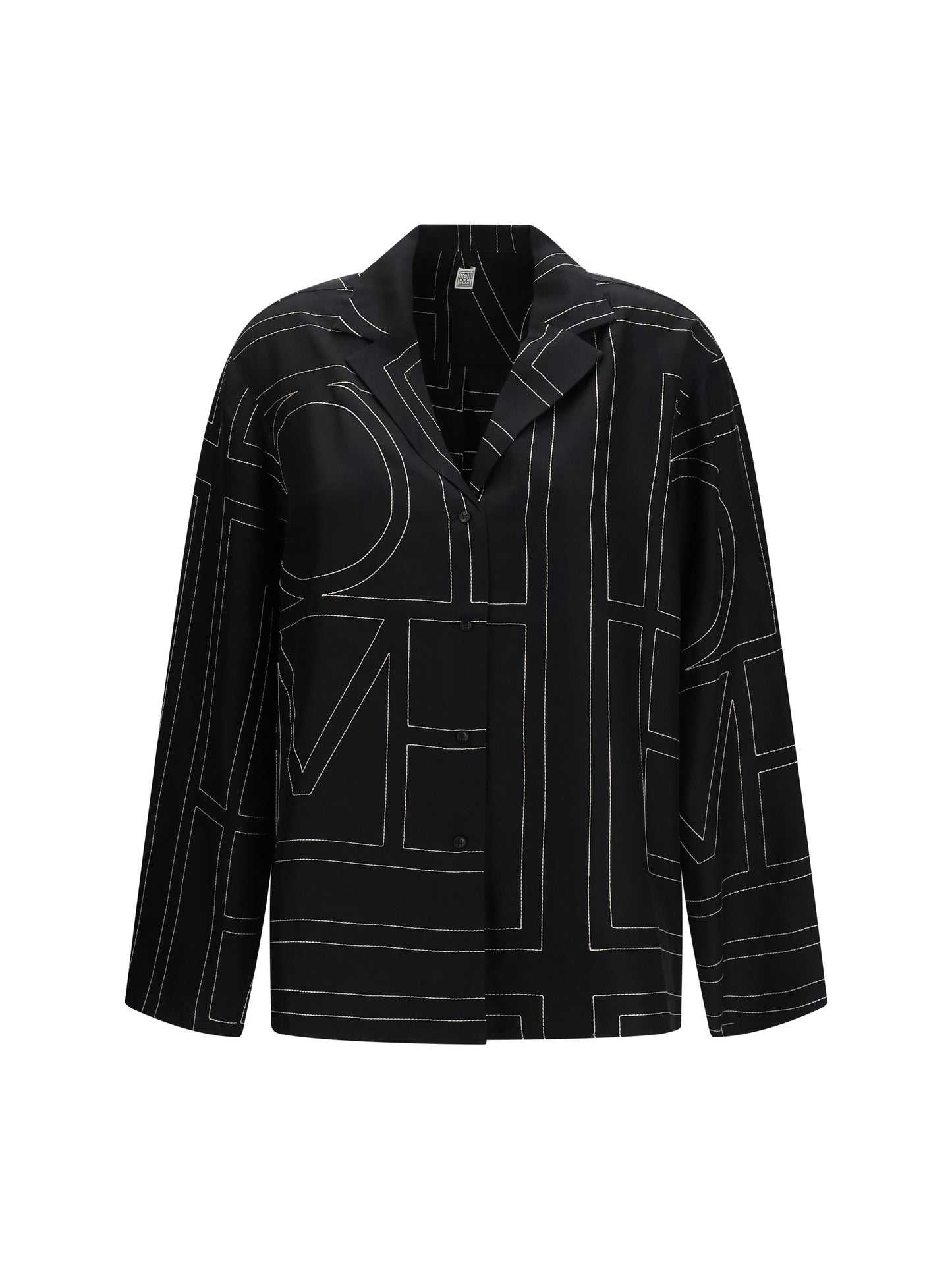 Toteme Women Silk Shirt With All-Over Monogram TOTEME