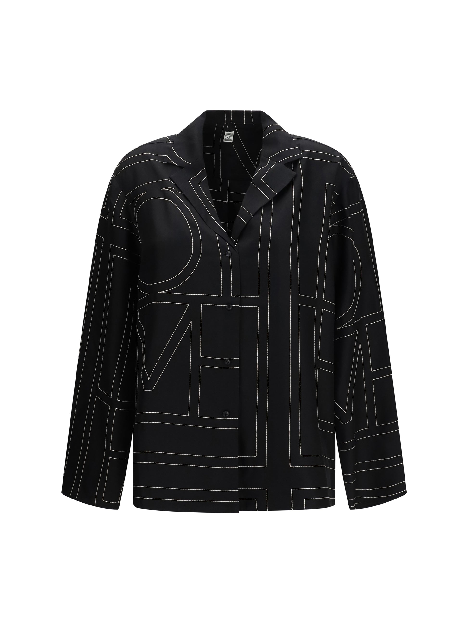 Toteme Women Silk Shirt With All-Over Monogram TOTEME