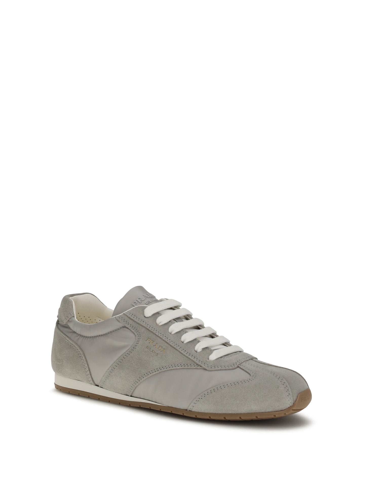 Prada Men Suede And Fabric Sneakers PRADA