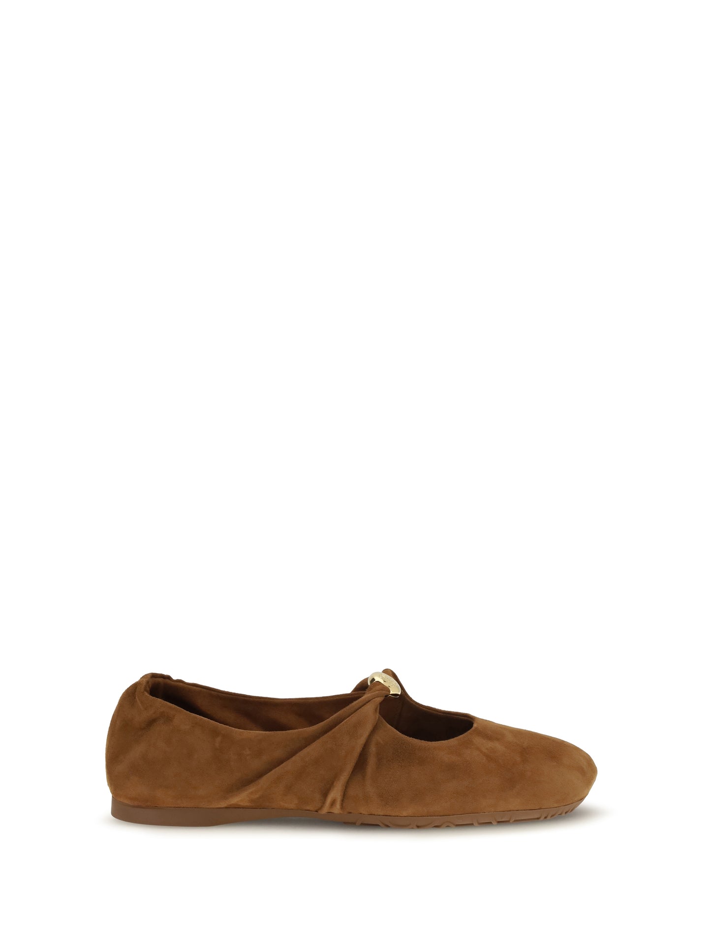 Loewe Women Pebble Soft Ballerinas In Suede Goatskin LOEWE
