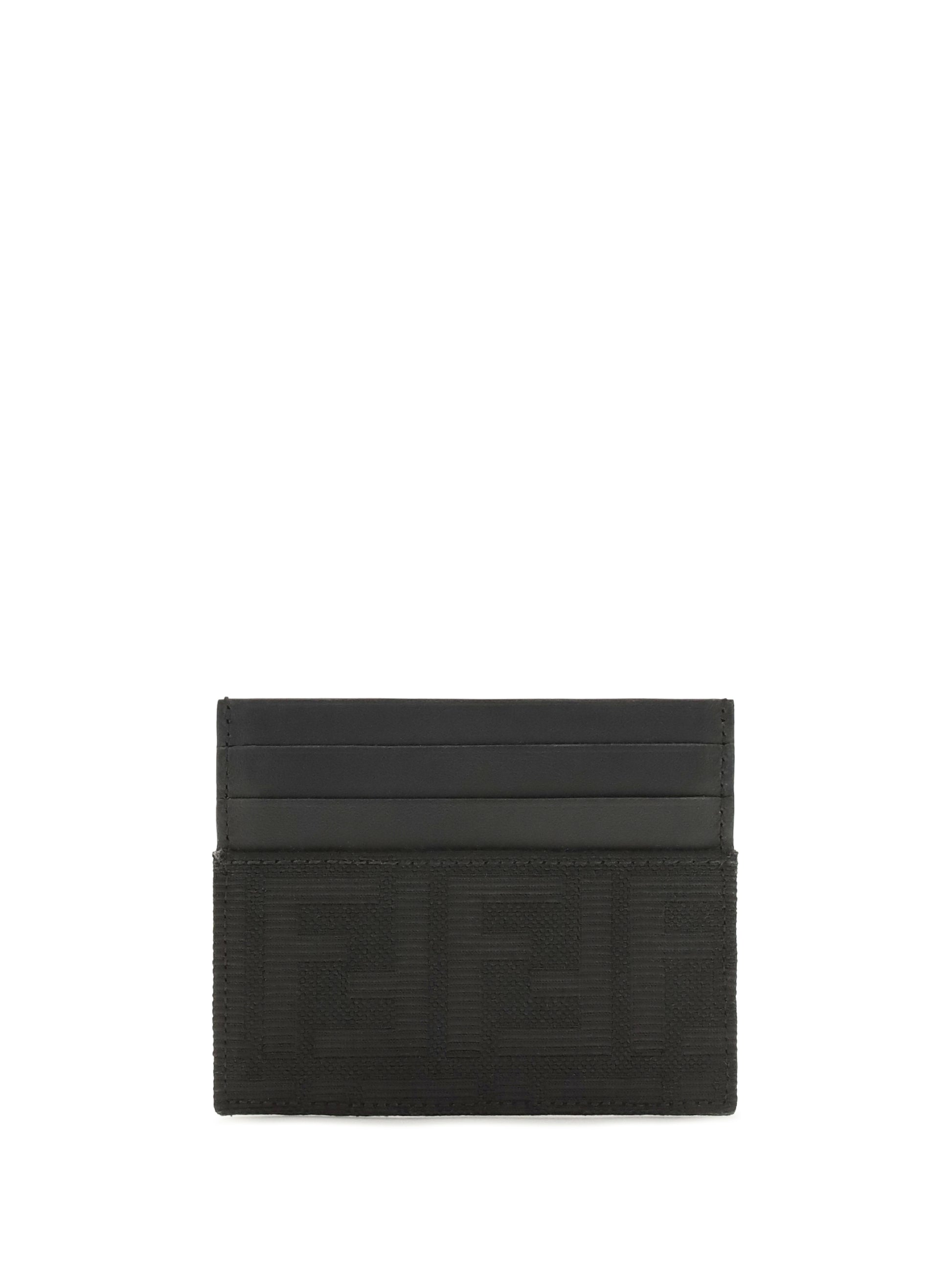 Fendi Men Ff Jacquard And Leather Card Holder FENDI