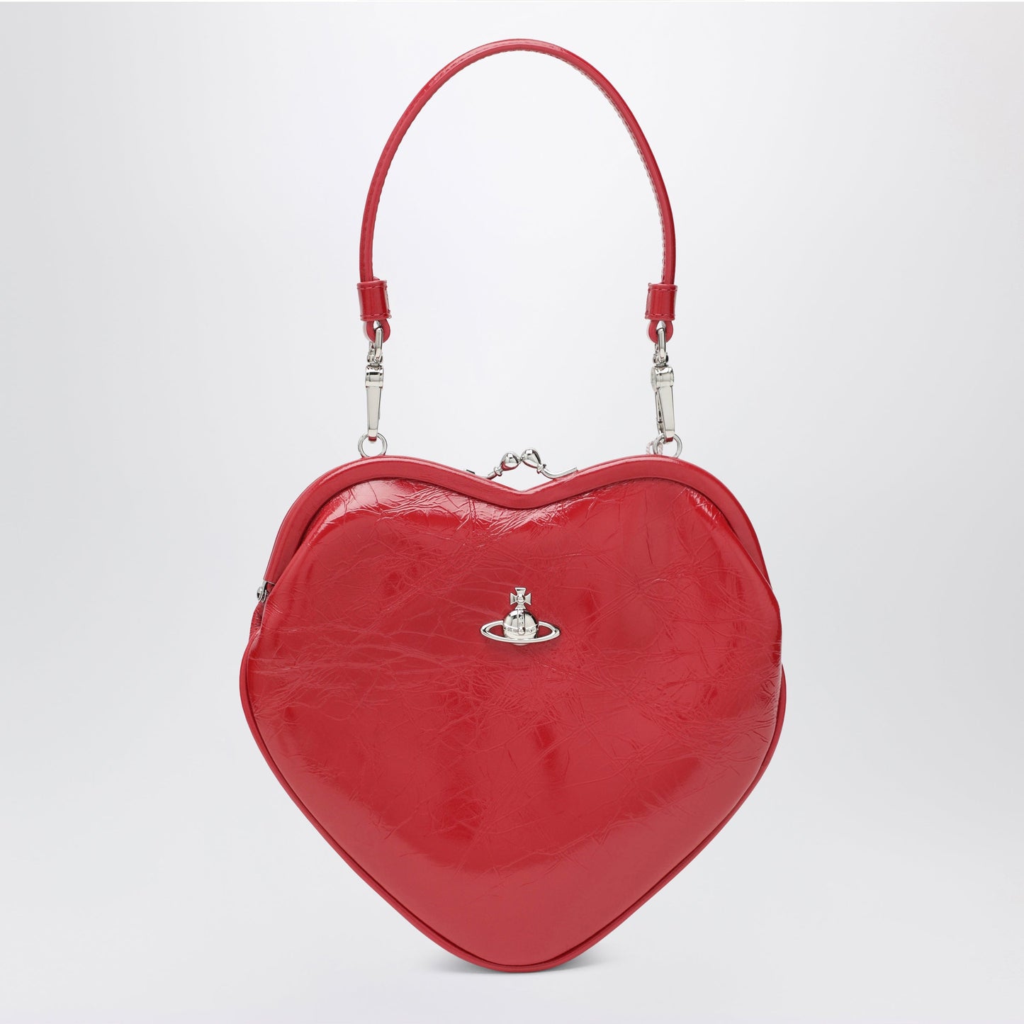 Vivienne Westwood Belle Heart Red Leather Shoulder Bag Women VIVIENNE WESTWOOD