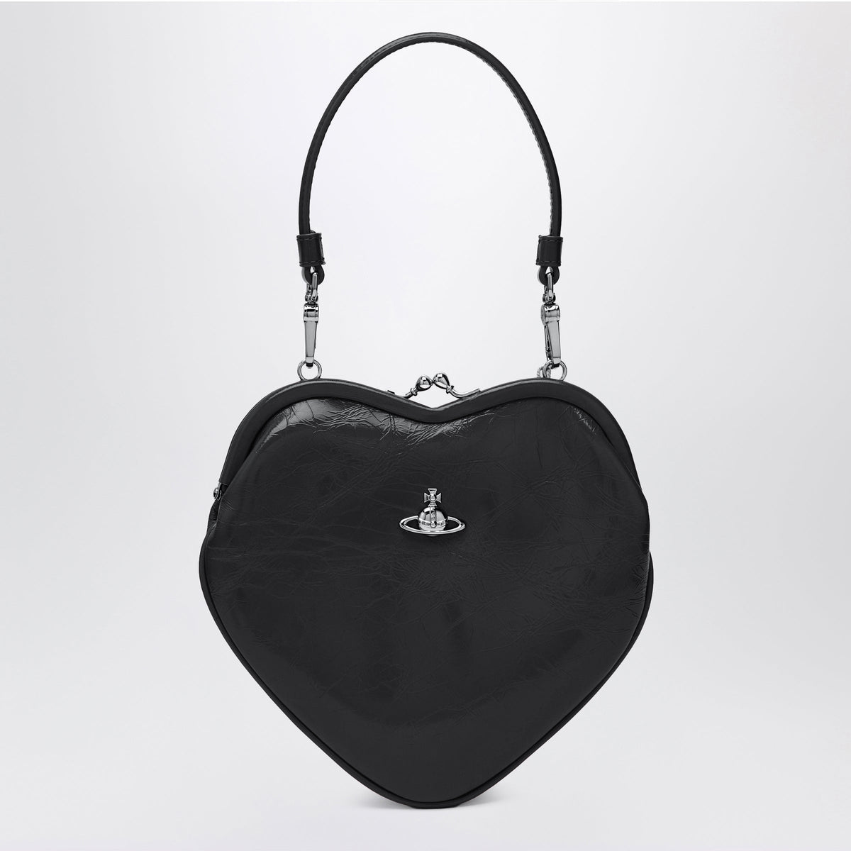 Vivienne Westwood Black Belle Heart Crossbody Bag In Leather Women VIVIENNE WESTWOOD