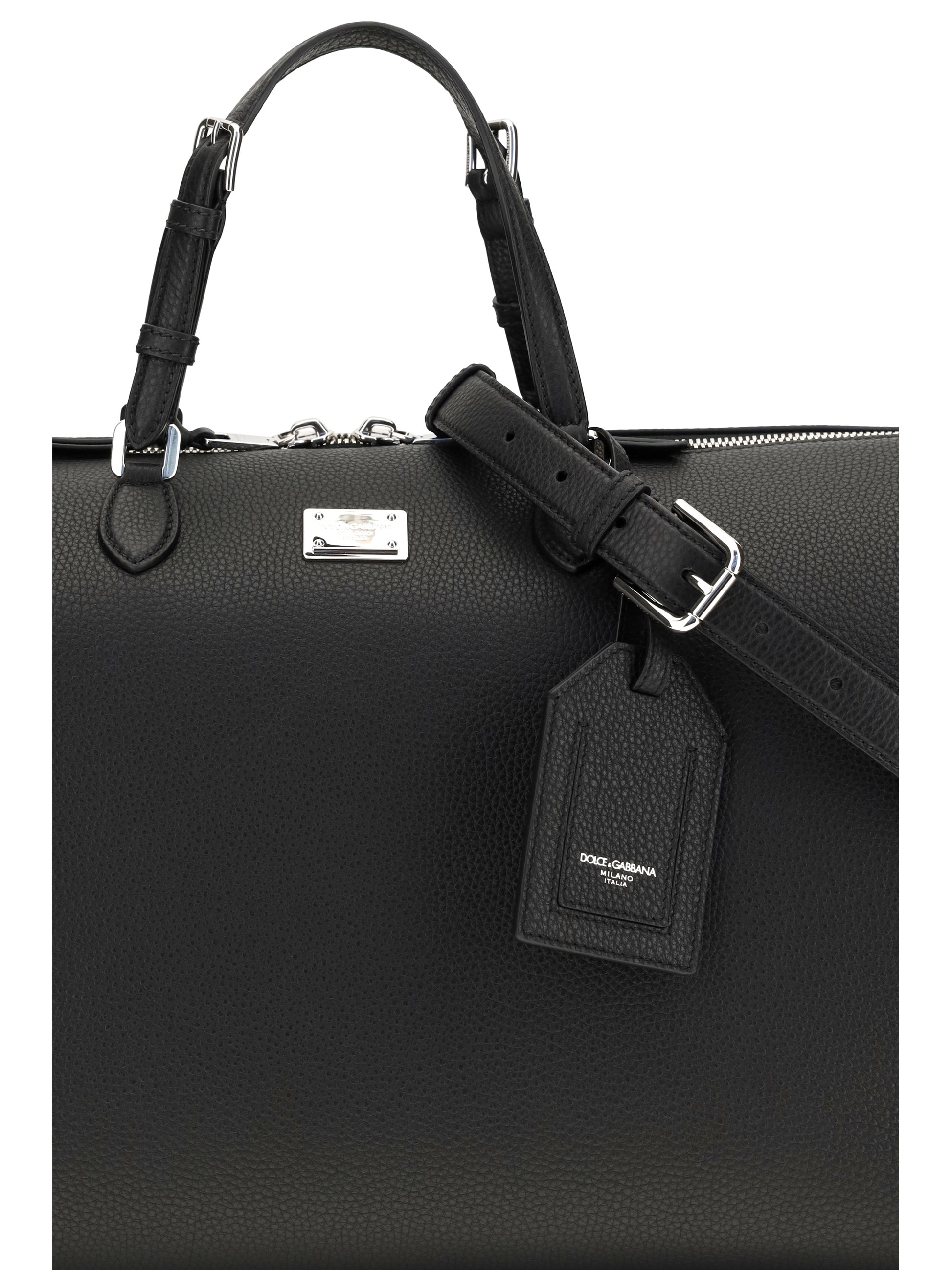Dolce & Gabbana Men Vittoria Calfskin Travel Bag DOLCE & GABBANA