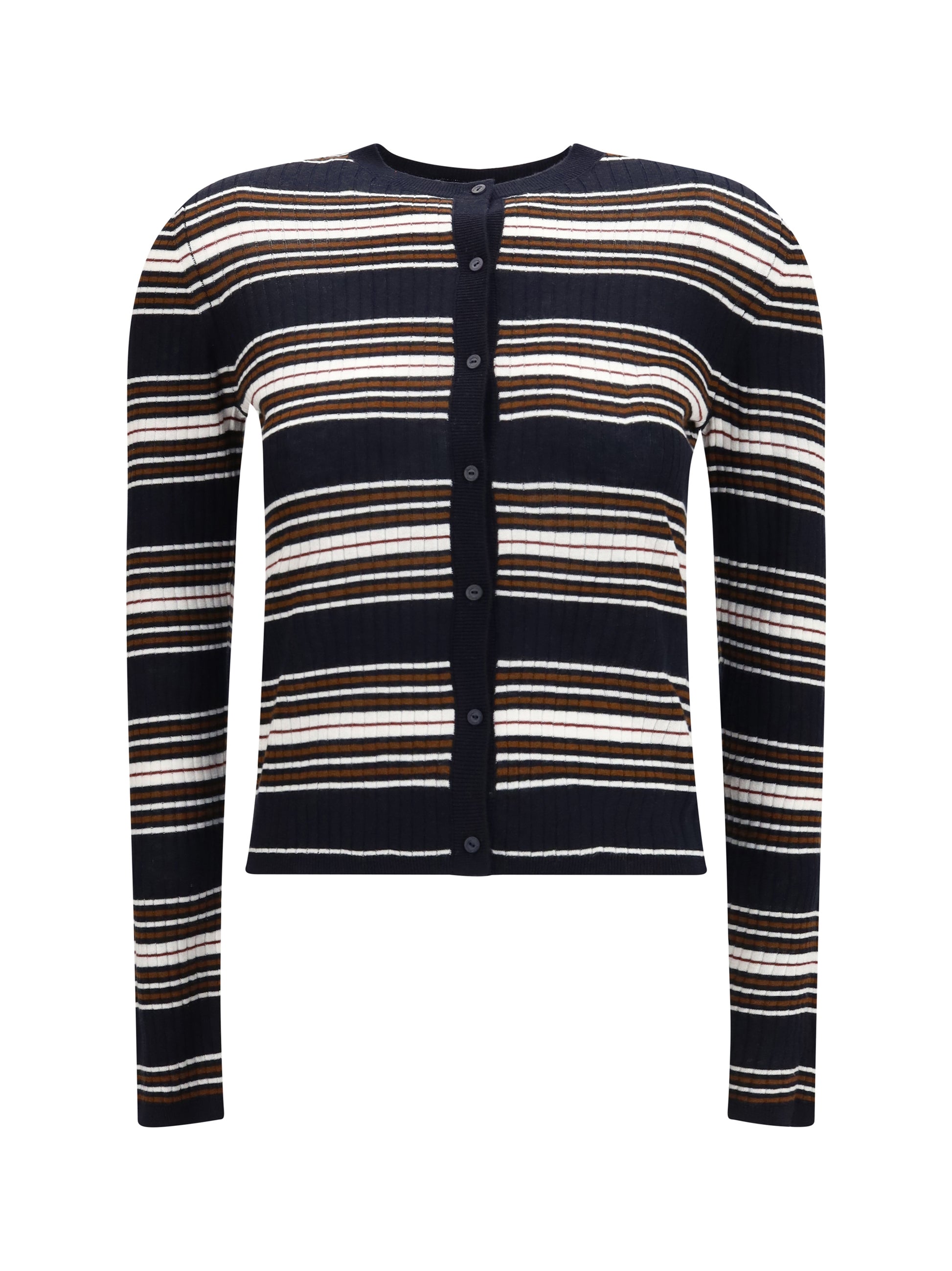 Max Mara Studio Women Striped Silk And Wool Cardigan MAX MARA STUDIO