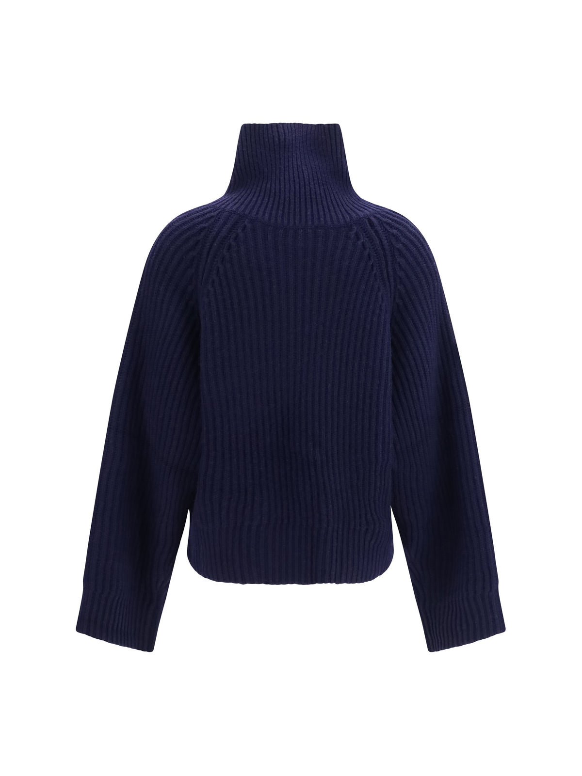 Ganni Women Wool Zip-Neck Sweater GANNI