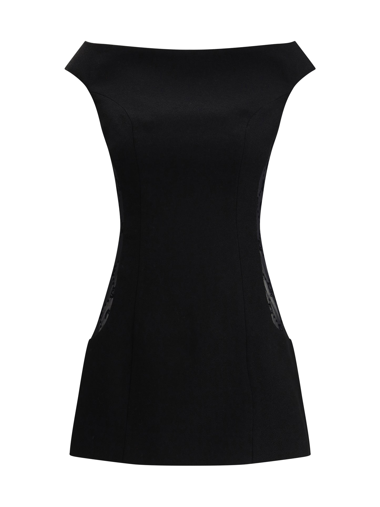 Marine Serre Women Wool Bouclé Sleeveless Mini Dress MARINE SERRE