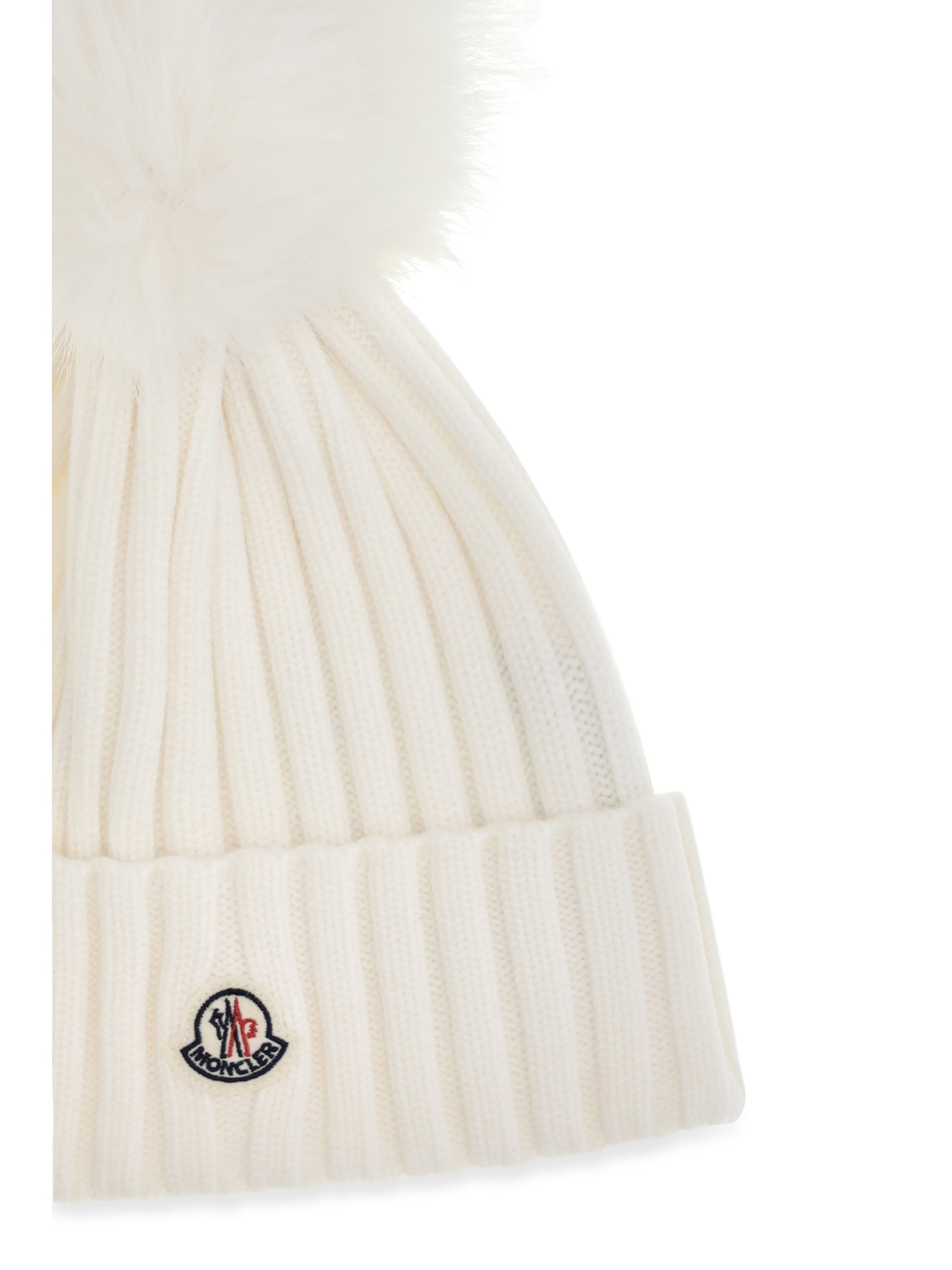 Moncler Women Wool Hat With Pon Pon MONCLER