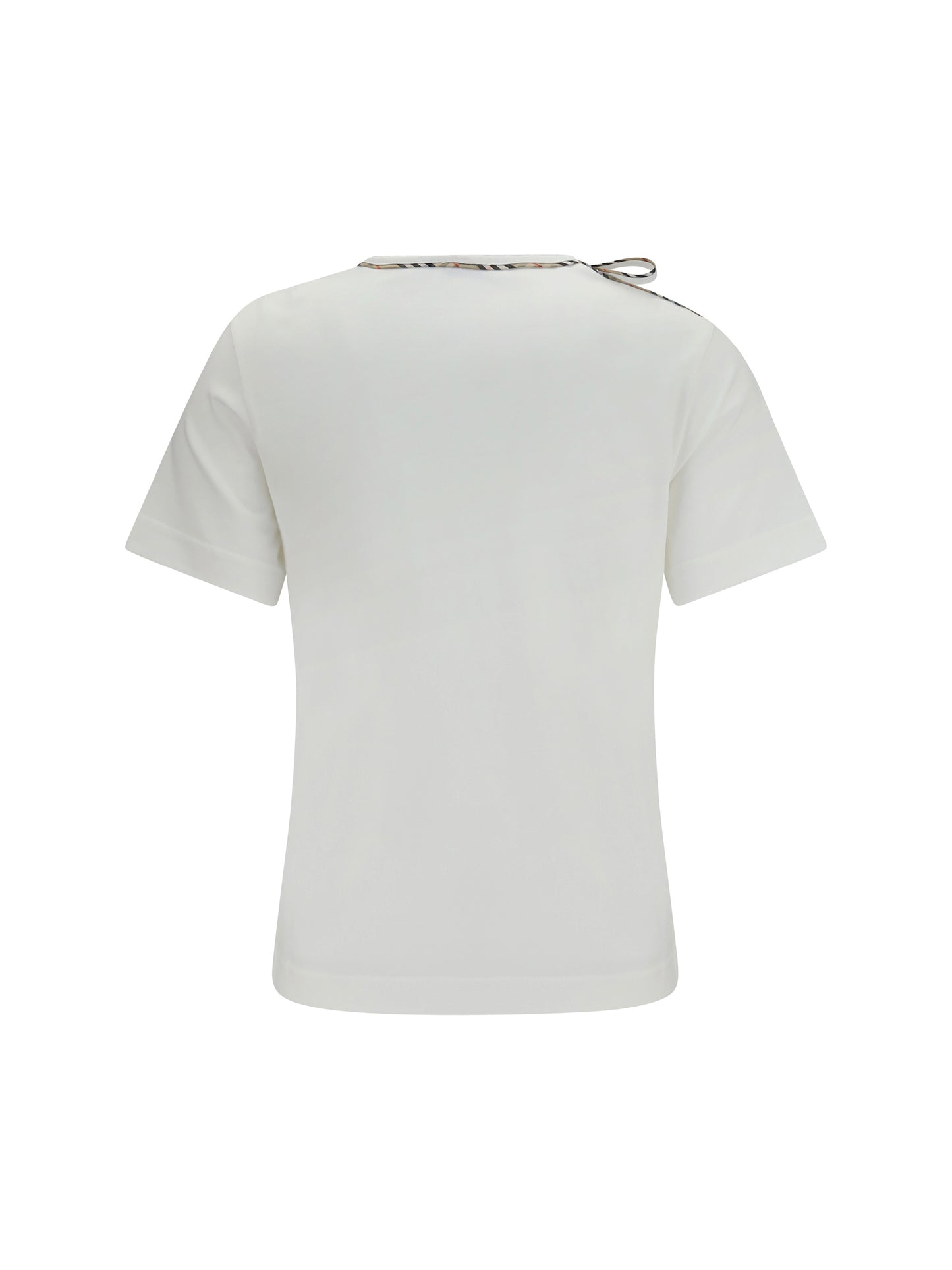 Burberry Women Cotton Lace-Detail T-Shirt BURBERRY