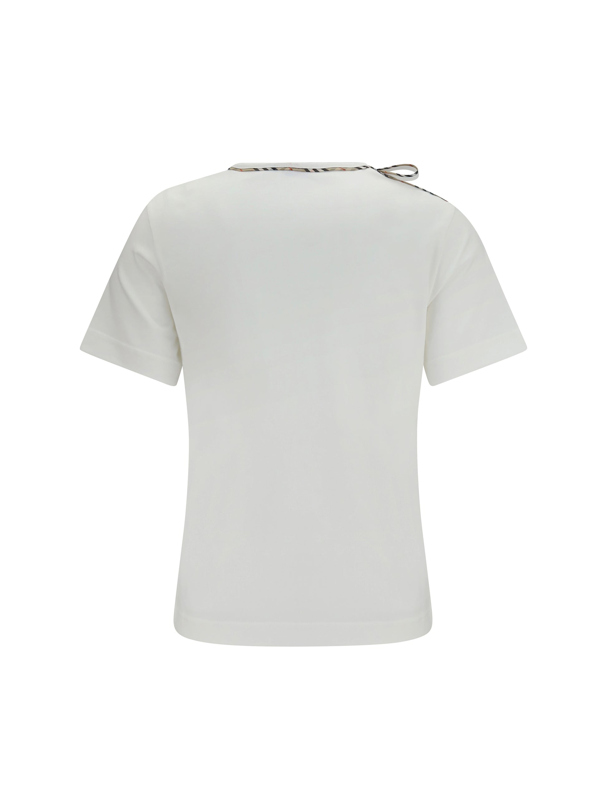 Burberry Women Cotton Lace-Detail T-Shirt BURBERRY