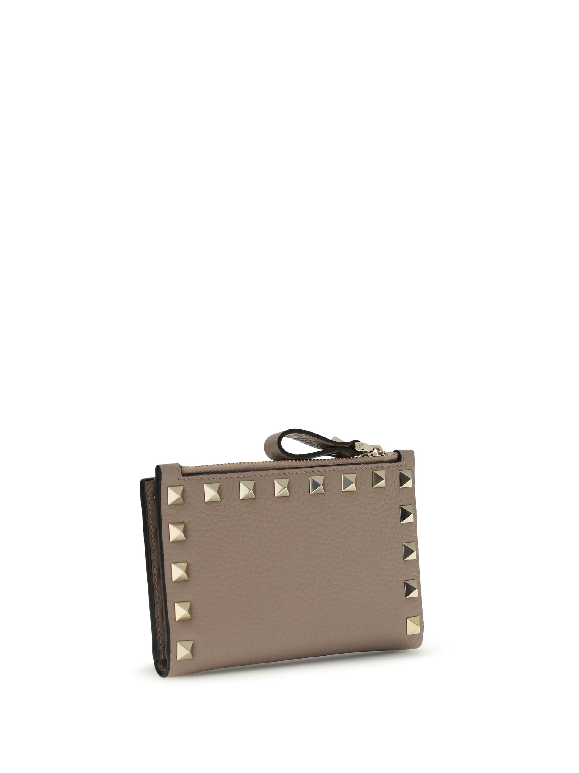 Valentino Garavani Women Rockstud Zip Card Holder VALENTINO GARAVANI