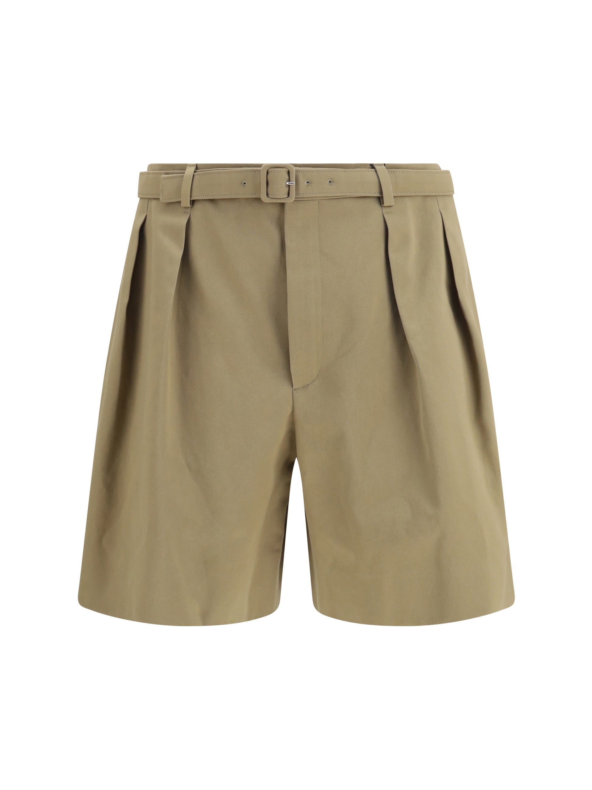 Saint Laurent Men Pleated Belt Shorts SAINT LAURENT