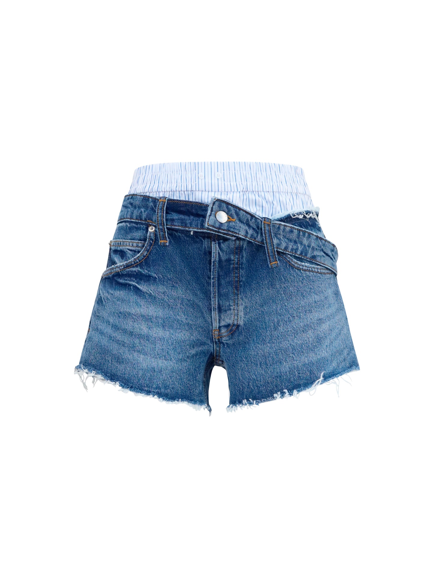 Alexander Wang Women Denim Shorts With Boxer Detail ALEXANDER WANG