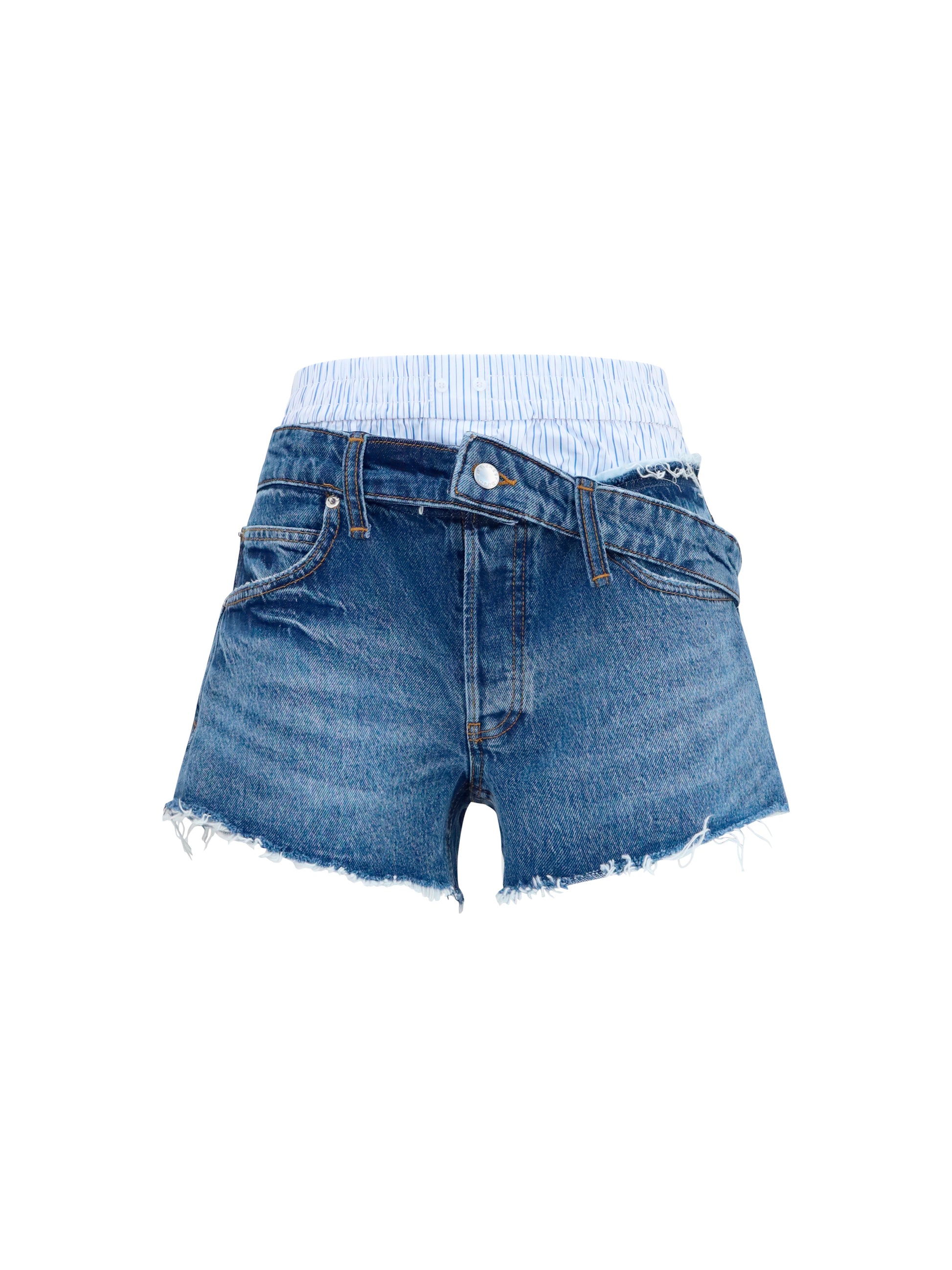 Alexander Wang Women Denim Shorts With Boxer Detail ALEXANDER WANG