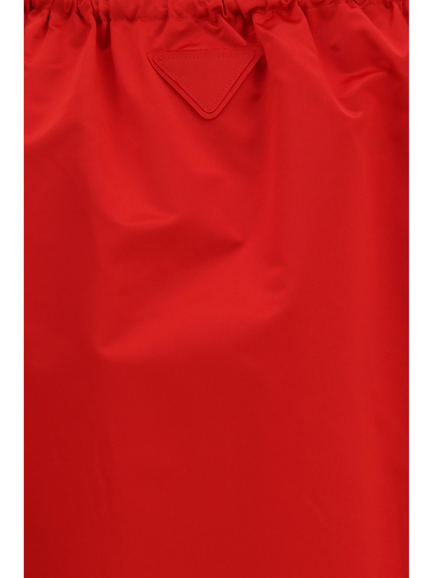 Prada Women Satin Midi Skirt With Drawstring PRADA