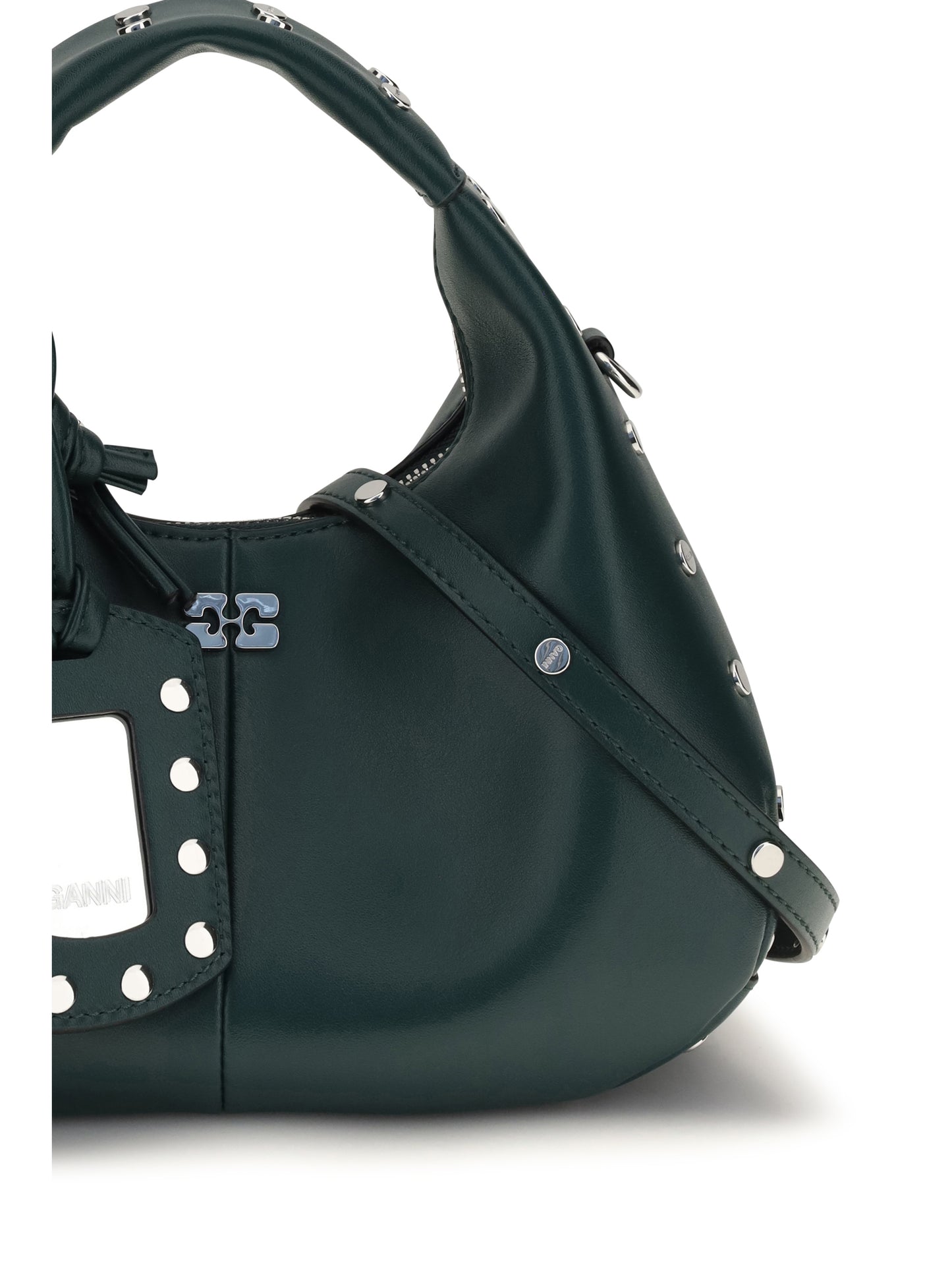 Ganni Women Mini Studded Hobo Handbag GANNI