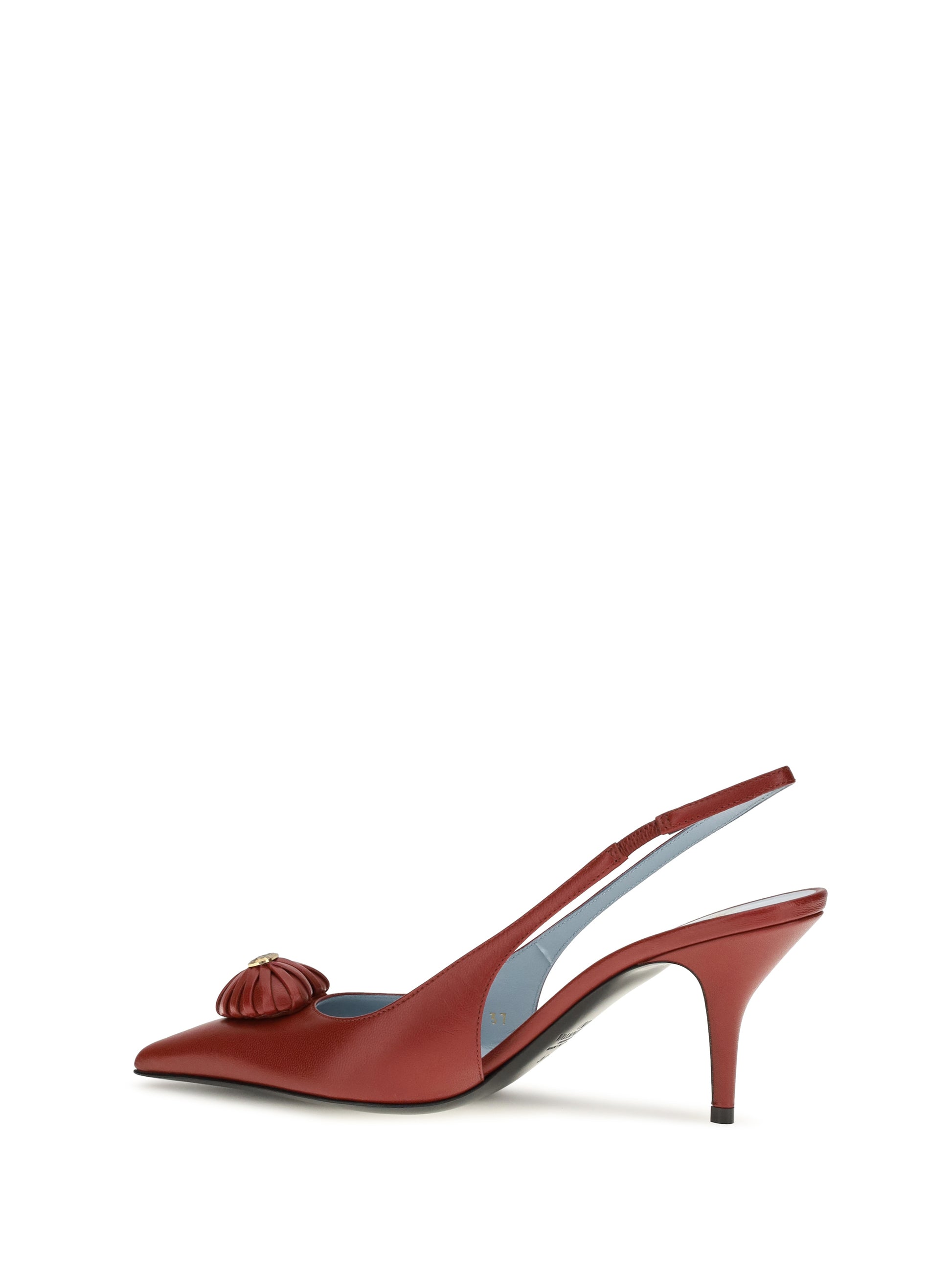 Valentino Garavani Women Coeur Royal Slingback Leather Pumps VALENTINO GARAVANI