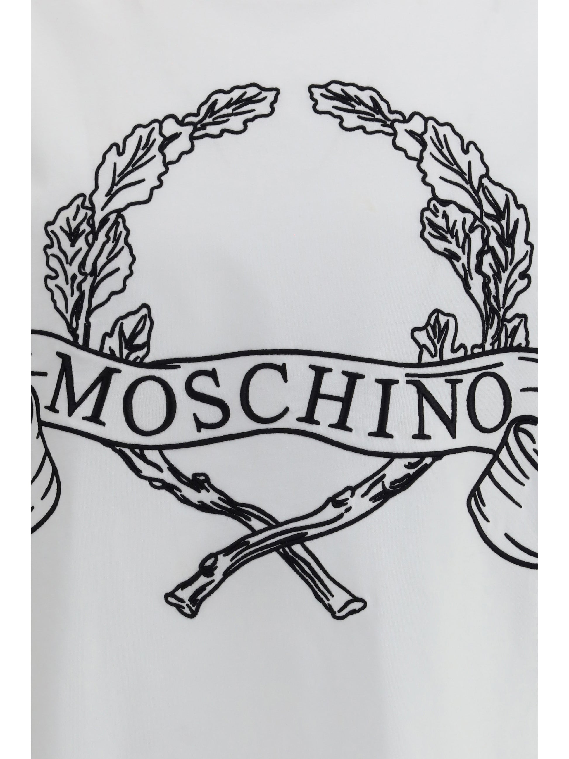 Moschino Men Maxi Laurel Crown Embroidery T-Shirt MOSCHINO