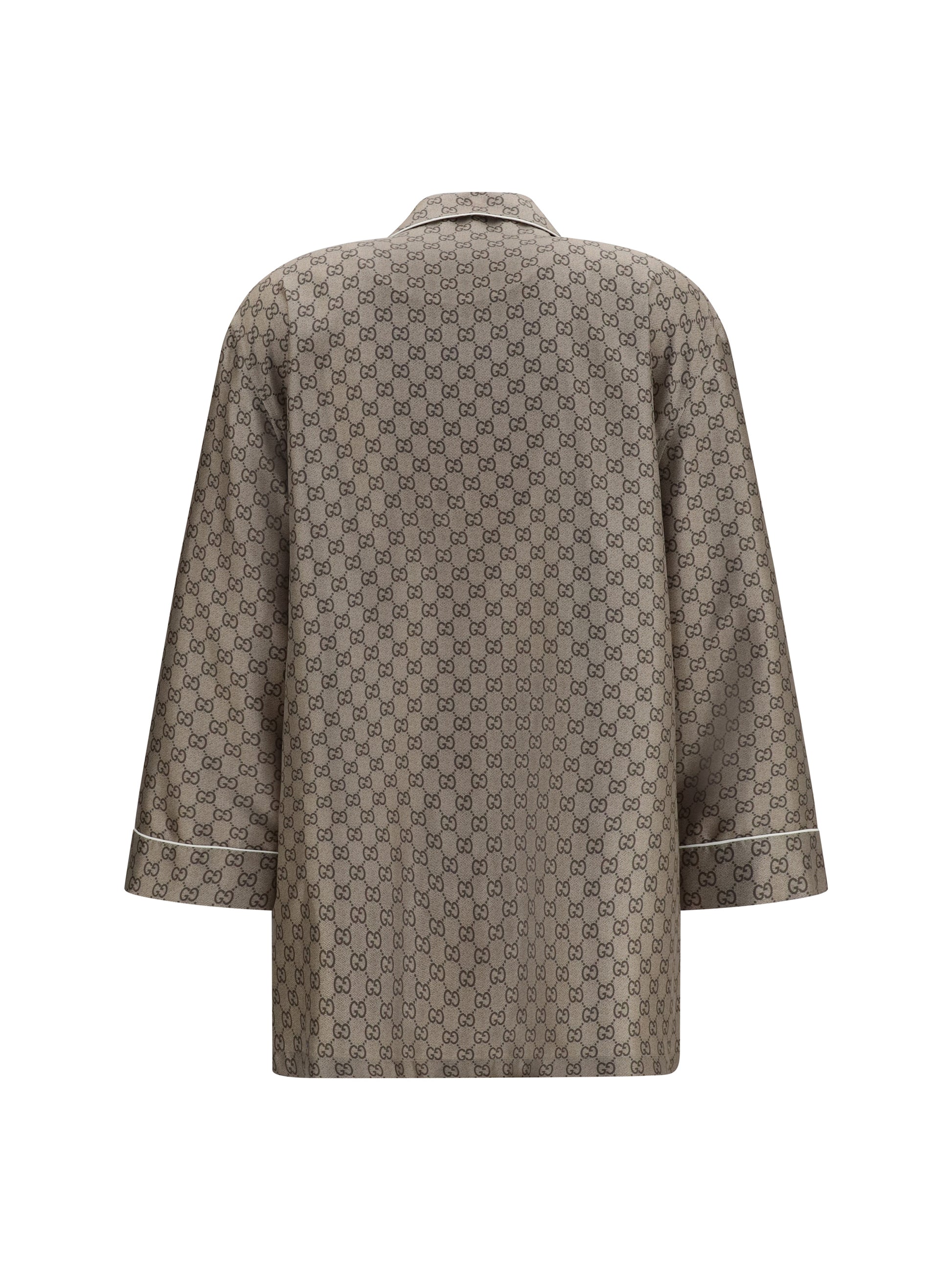 Gucci Women Printed Silk Twill Shirt GUCCI