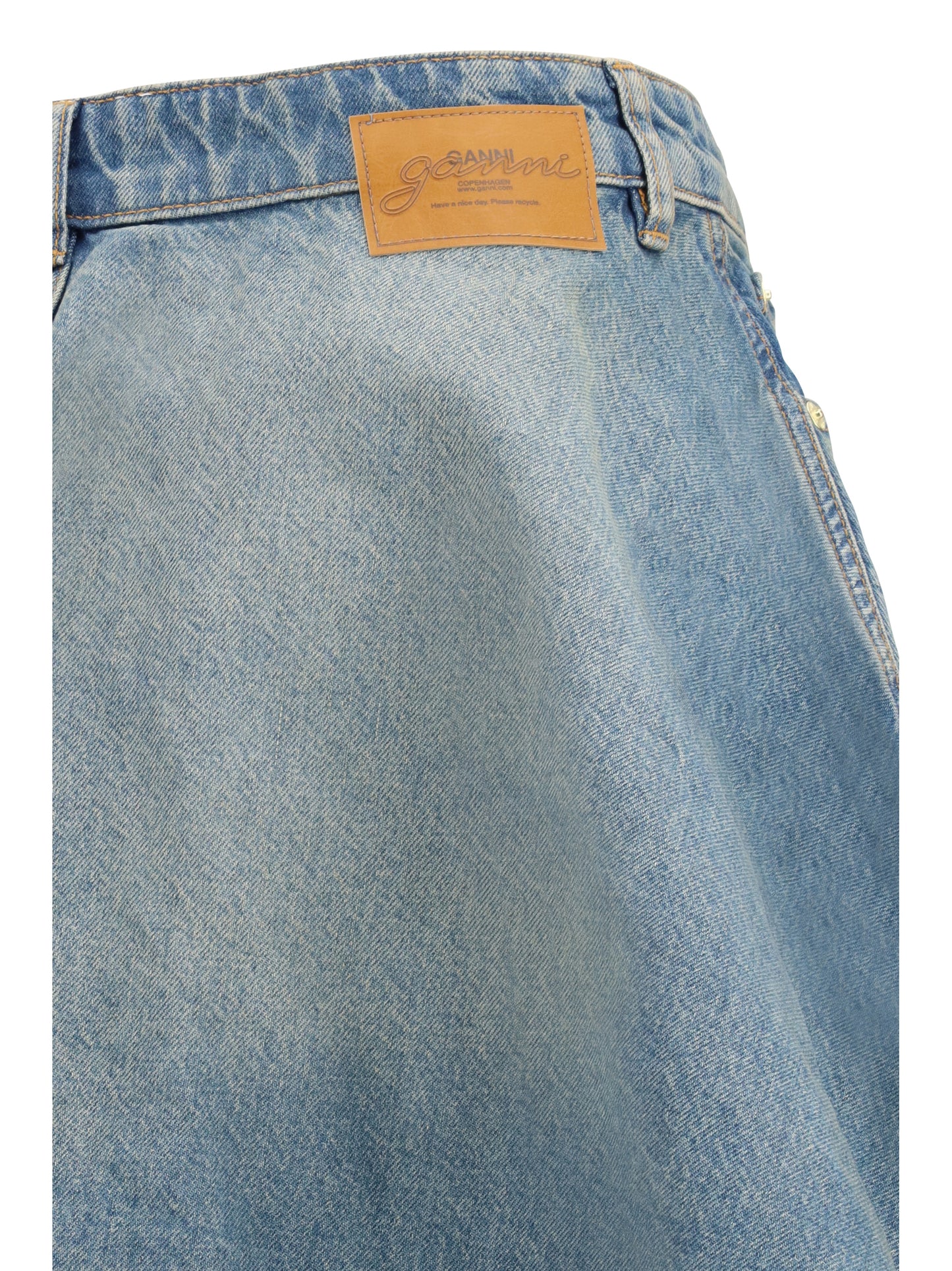 Ganni Women Denim Miniskirt GANNI