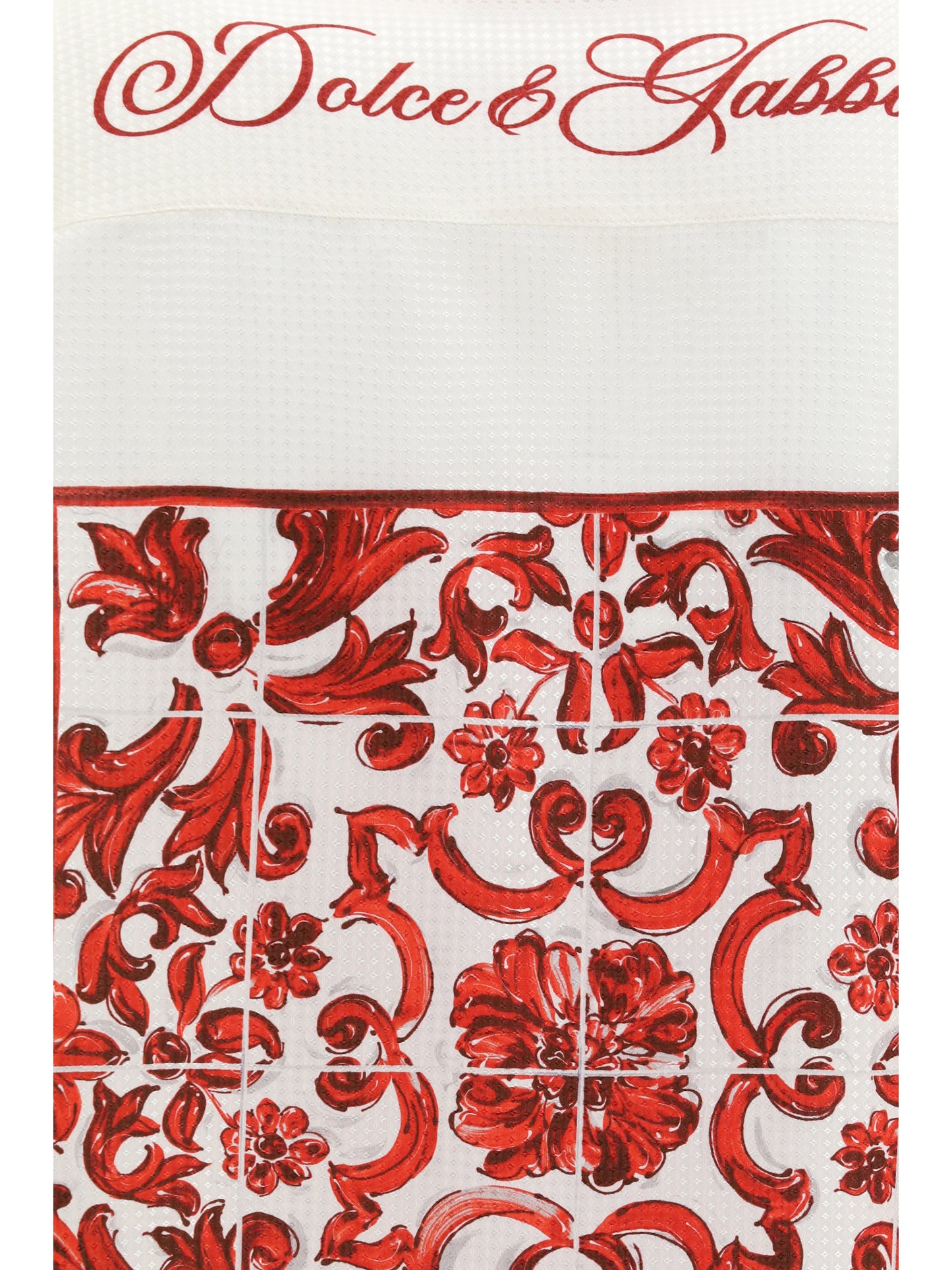 Dolce & Gabbana Men Hawaii Shirt In Jacquard Twill With Majolica Print DOLCE & GABBANA