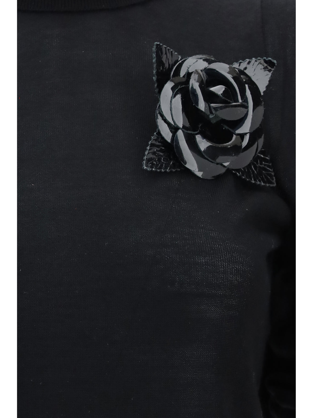 Blumarine Women High-Neck Sweater With Flower Brooch BLUMARINE