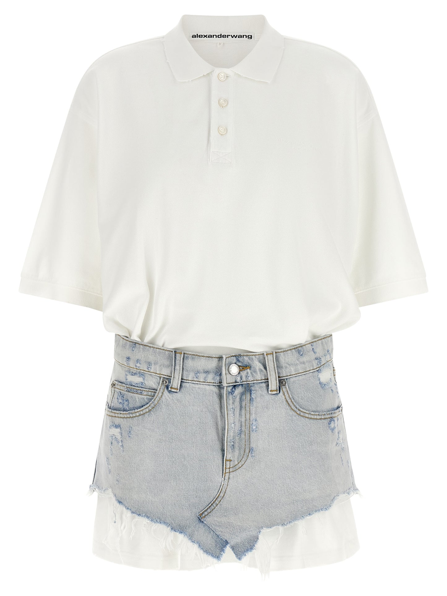 Alexander Wang Women Denim Skirt Polo Dress ALEXANDER WANG