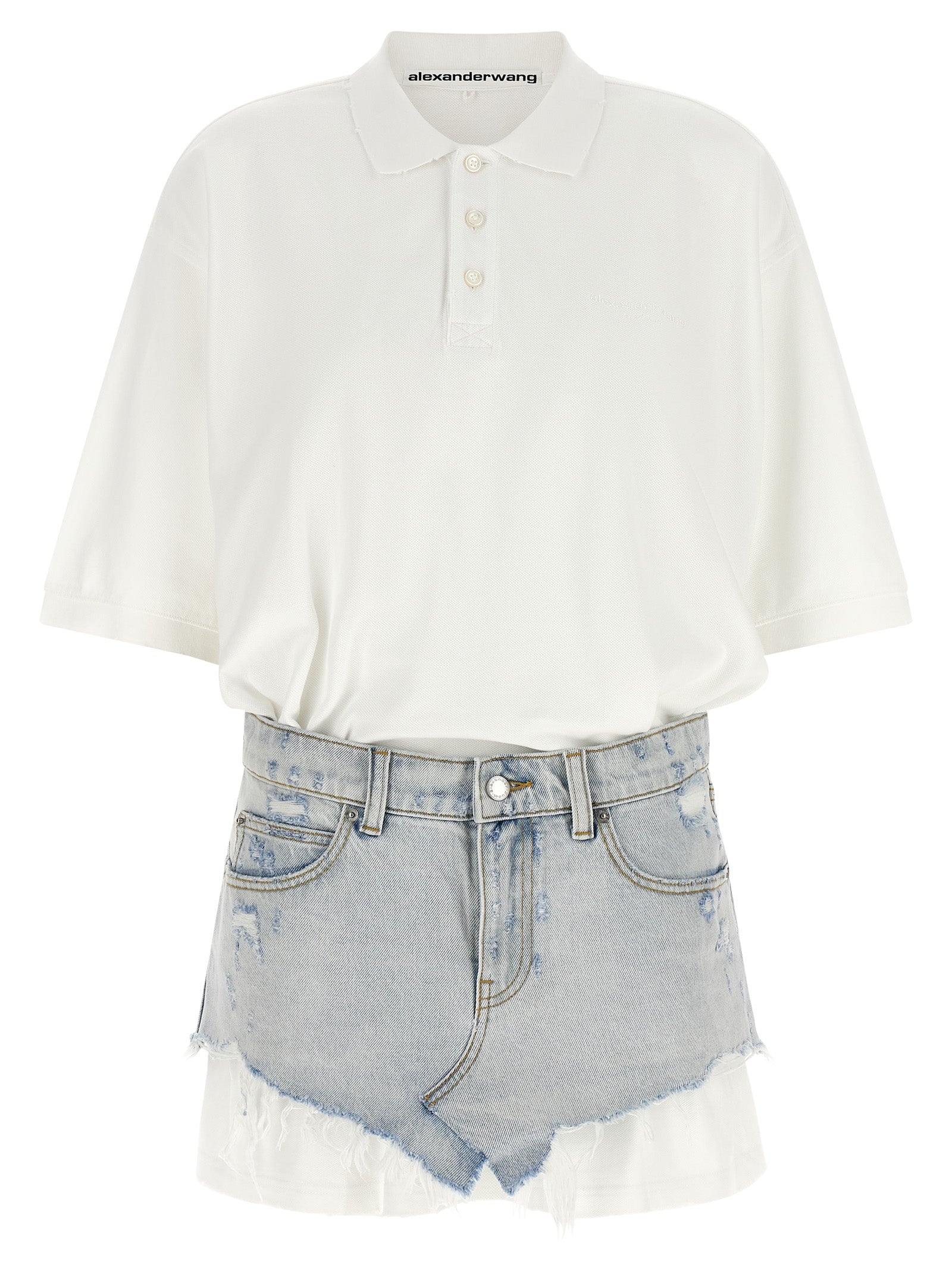 Alexander Wang Women Denim Skirt Polo Dress ALEXANDER WANG