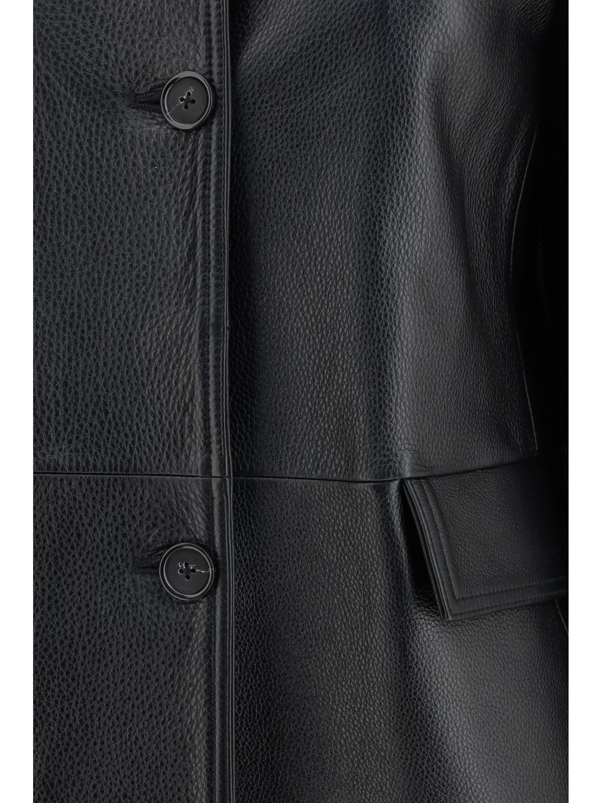 Toteme Women Grained Leather Jacket TOTEME