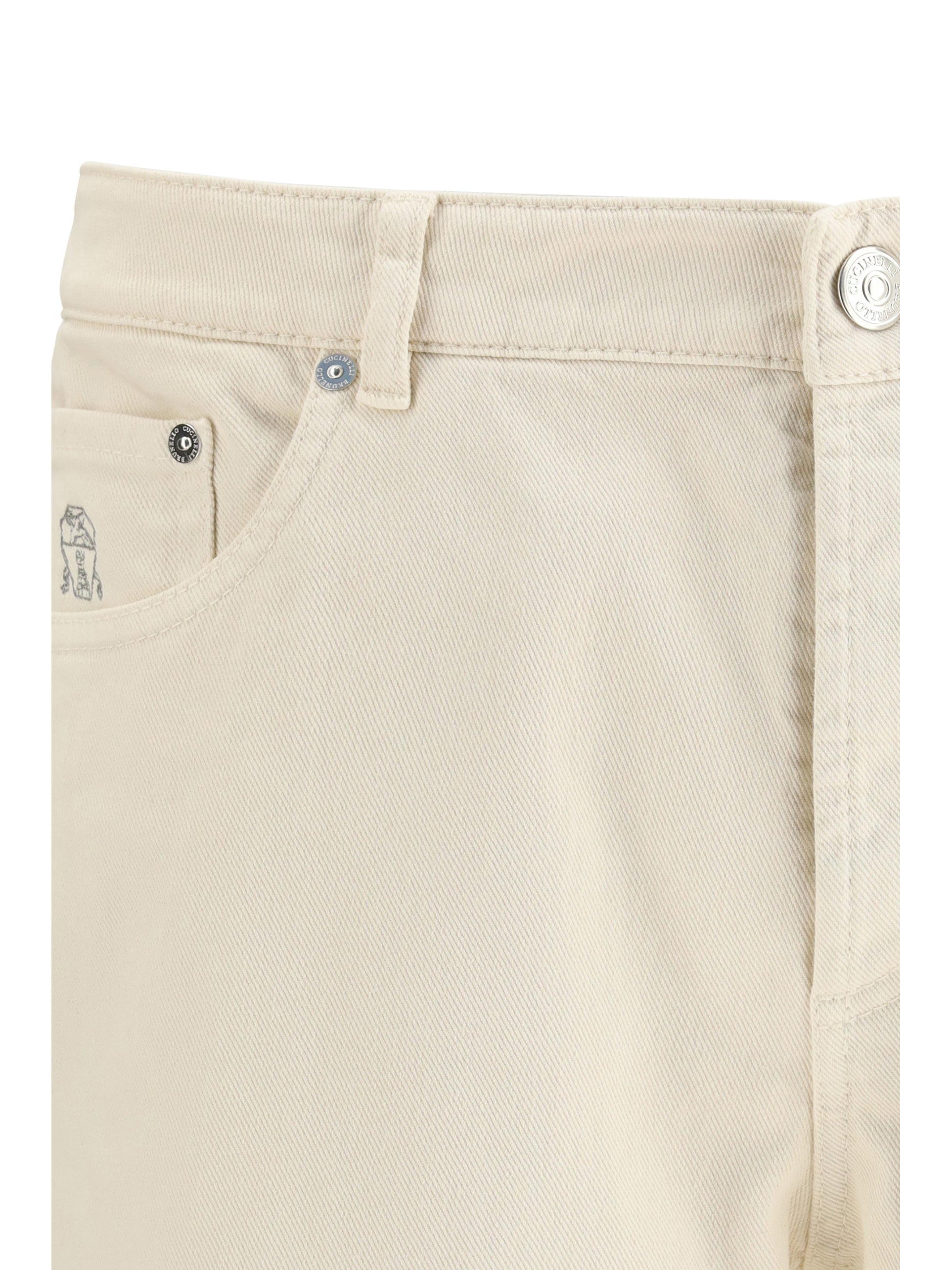 Brunello Cucinelli Men Jeans With Turn-Up Hem BRUNELLO CUCINELLI