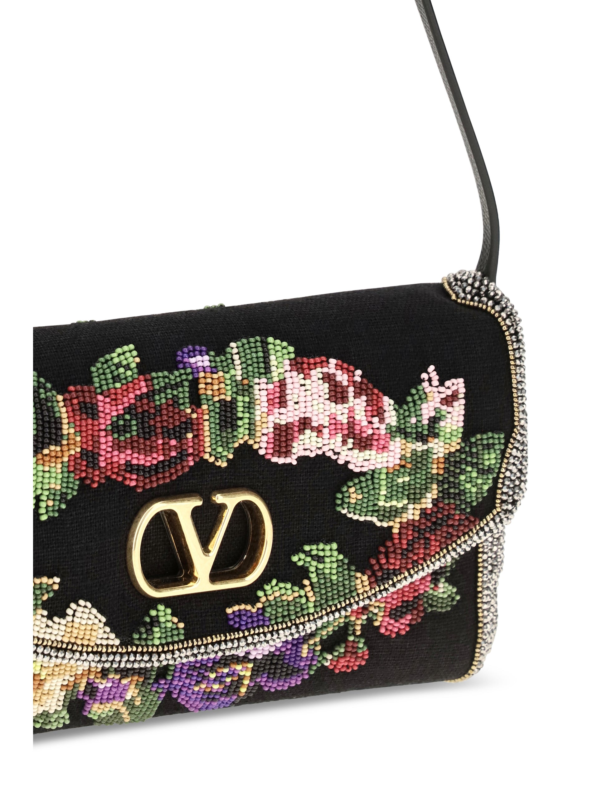 Valentino Garavani Women Small Embroidered Devain Shoulder Bag VALENTINO GARAVANI