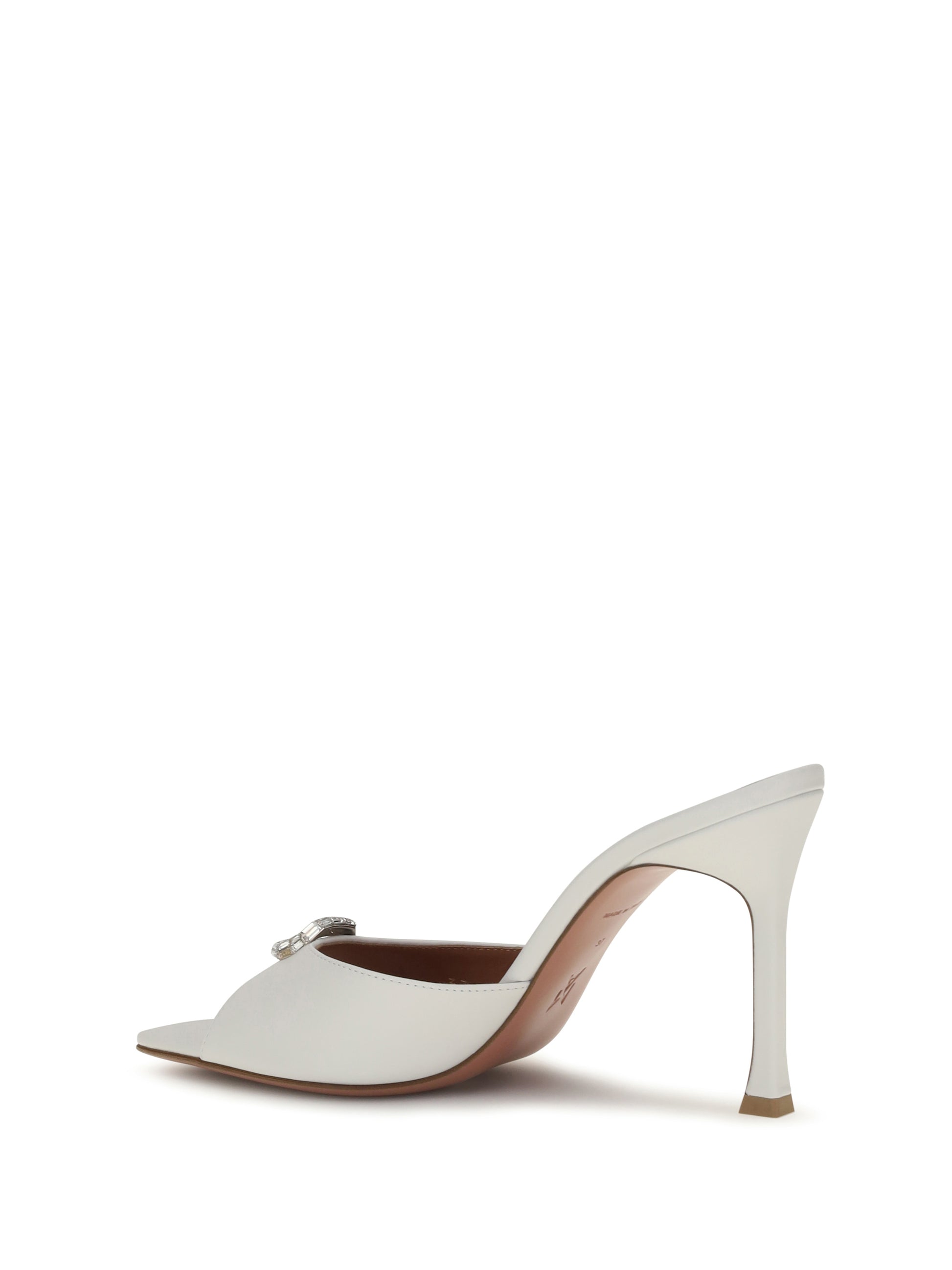 Amina Muaddi Women Camelia Leather Mule Sandals AMINA MUADDI