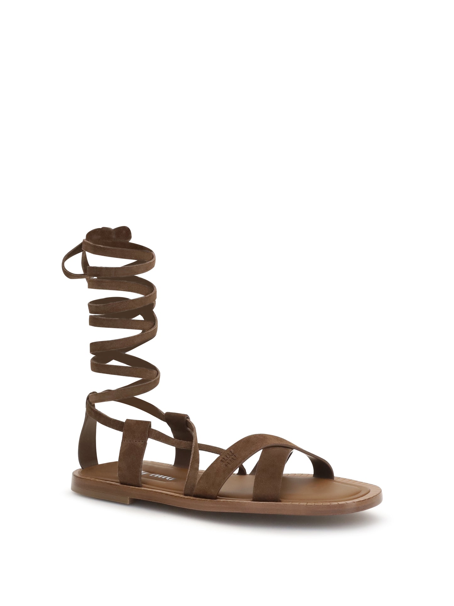 Miu Miu Women Gladiator Leather Sandals